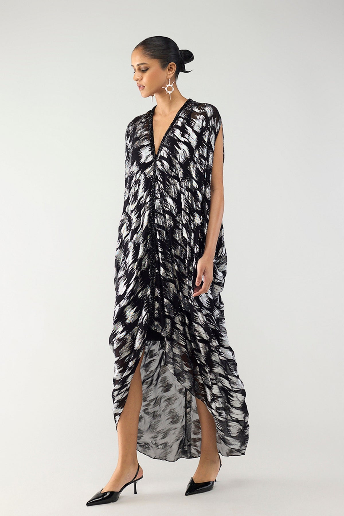 Black & Silver Kaftan