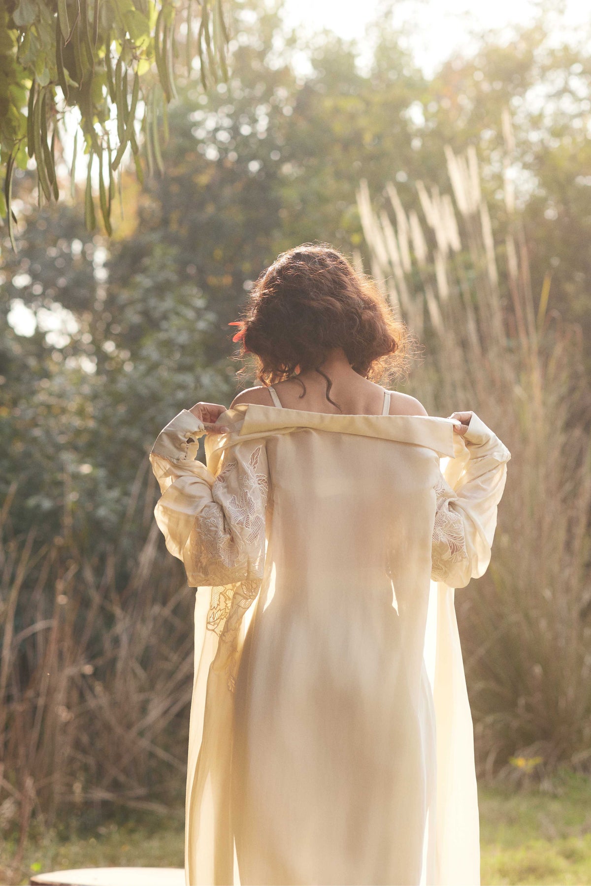 Ivory Embroidered Jacket Set