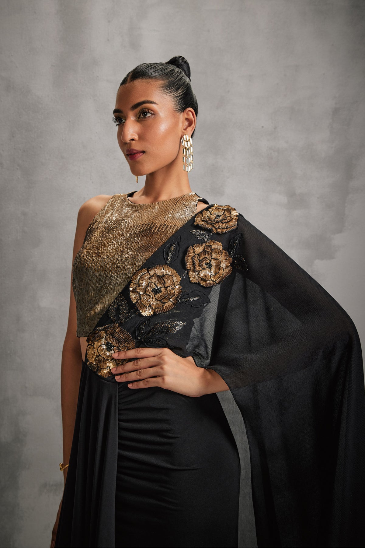 Rosewood Draped Saree