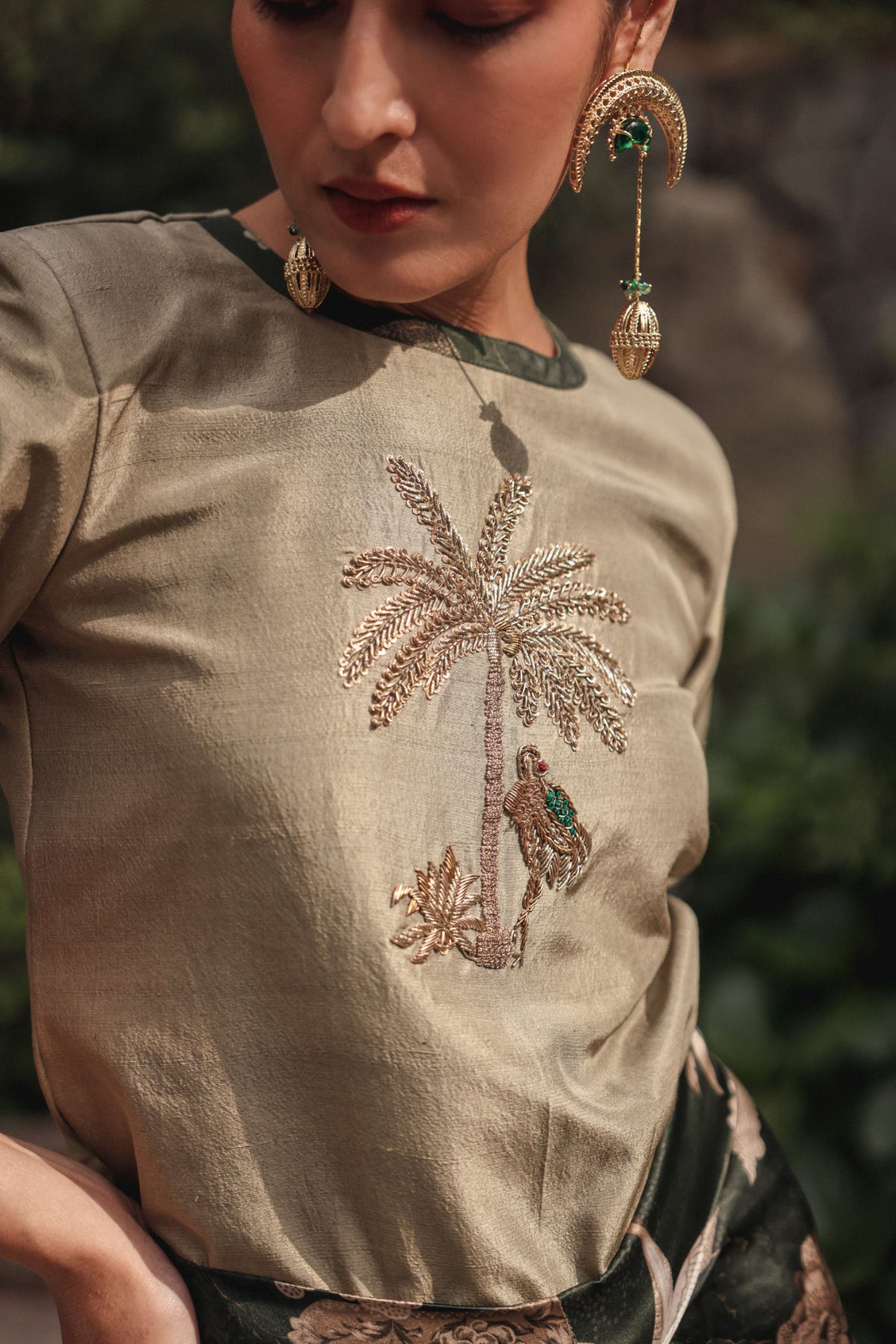 Jungle Mark Dhoti Skirt Set
