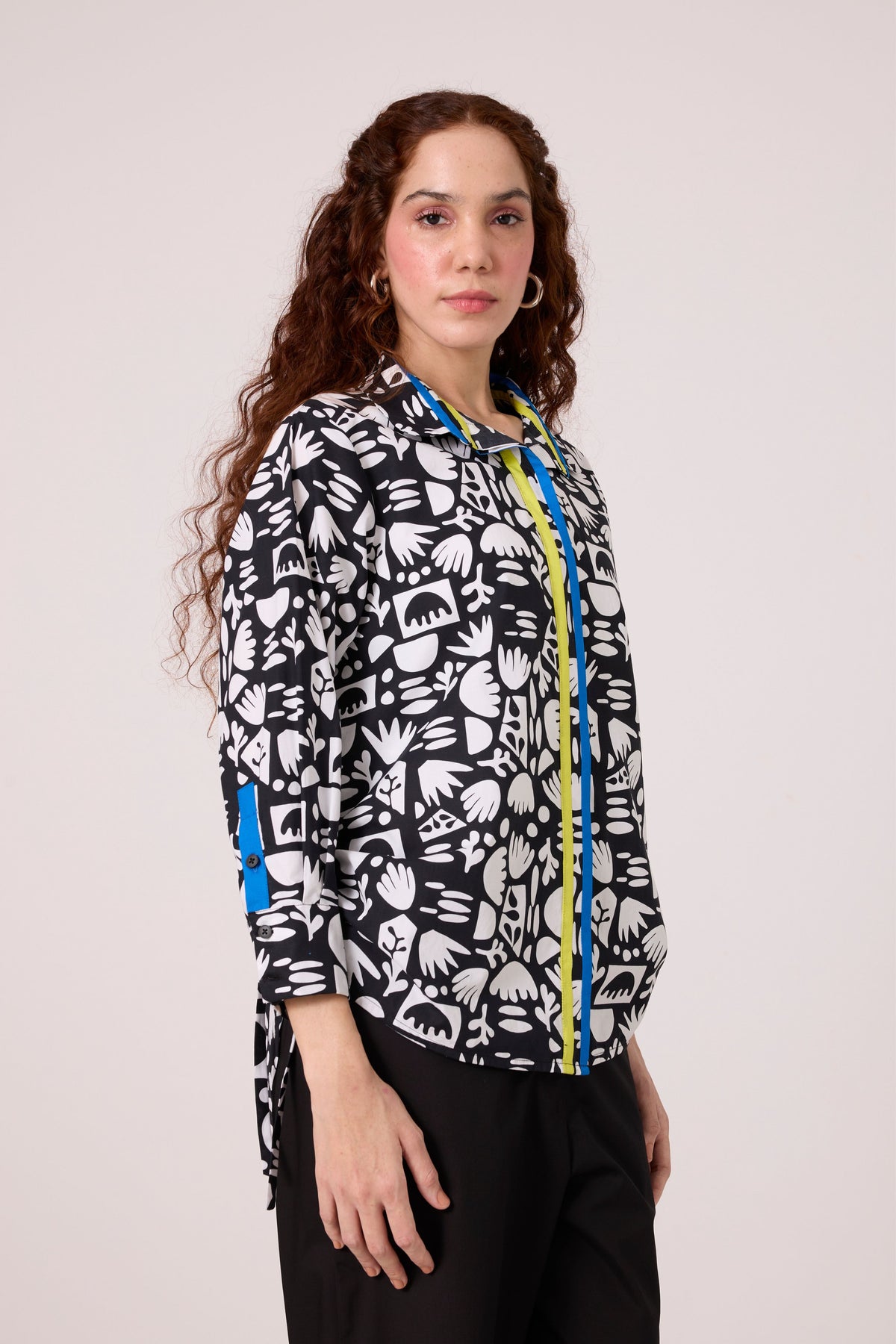 Autumn Motif Print Shirt