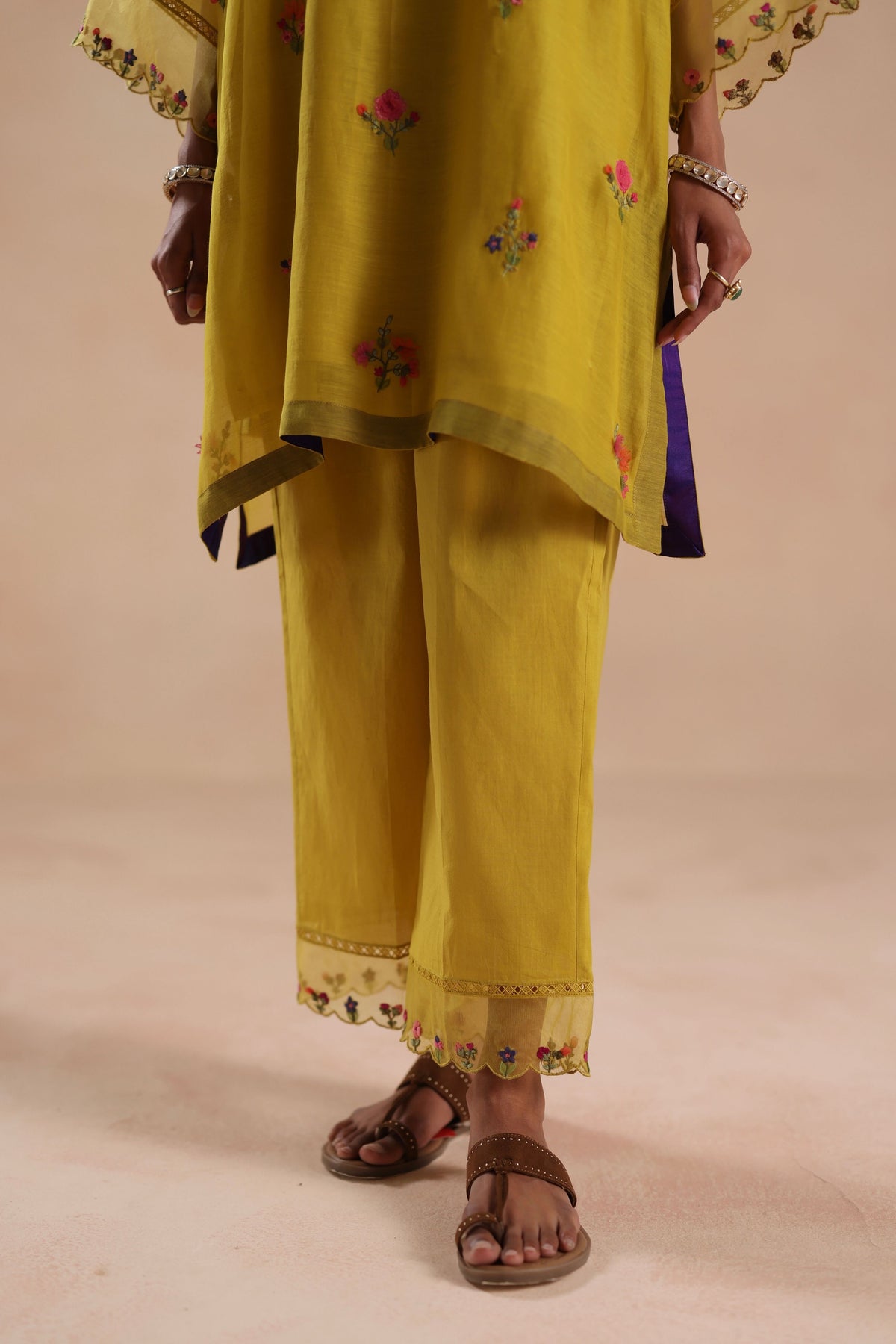 Raina Yellow Tunic Set