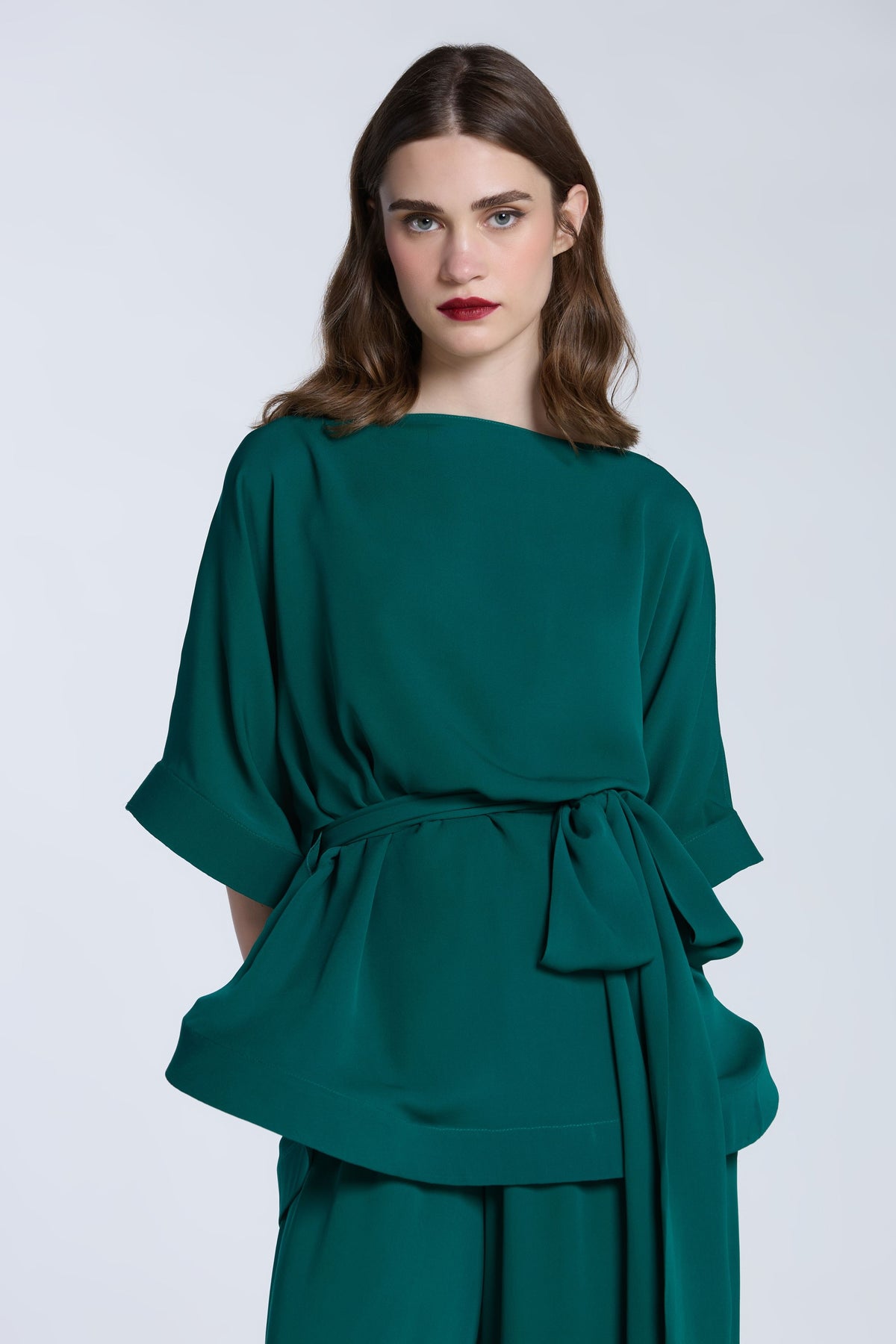 Green Top And Wide Pant