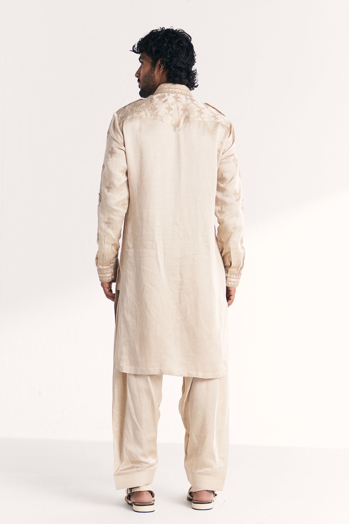 Athar Ivory Pathani Kurta Set