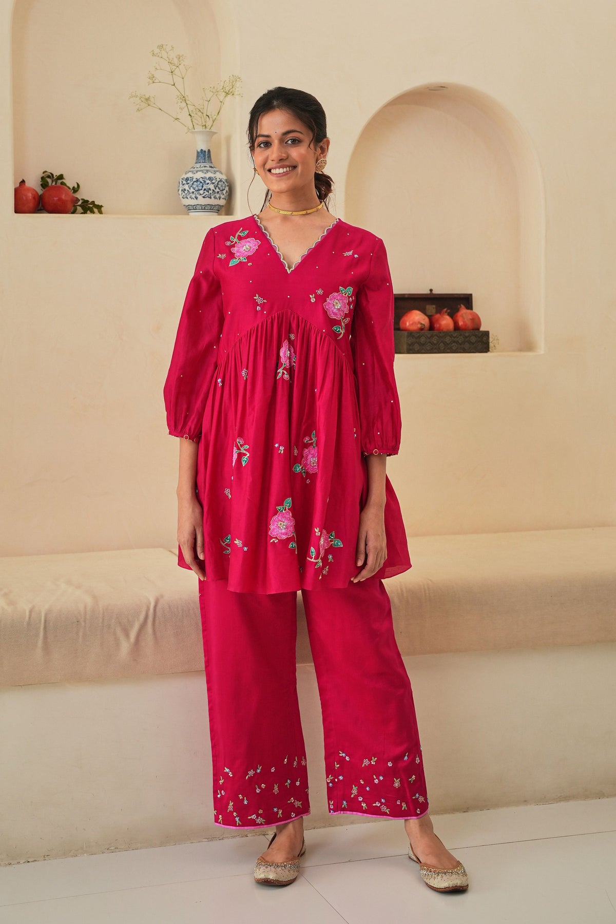Zia Gathered Short Kurta Set
