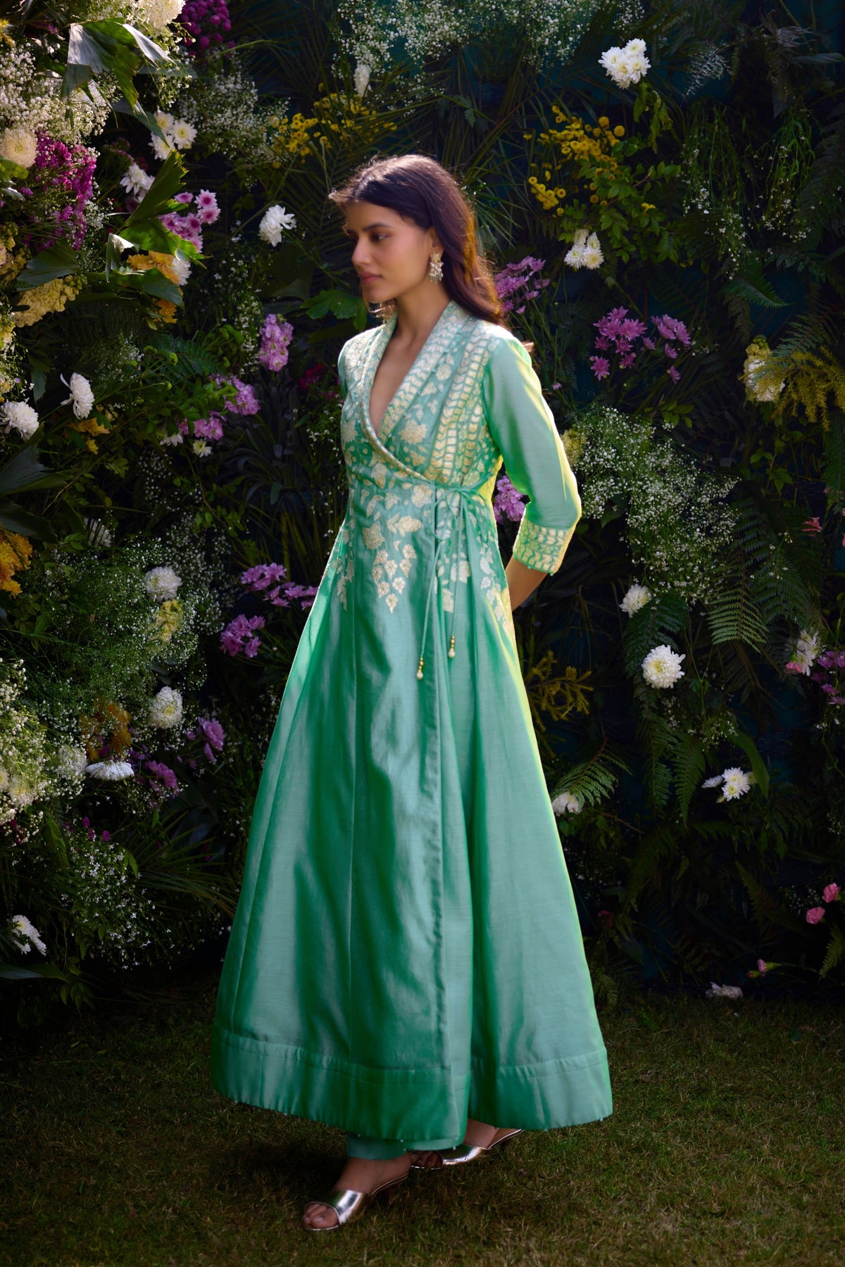 Bermuda Green Anarkali Set