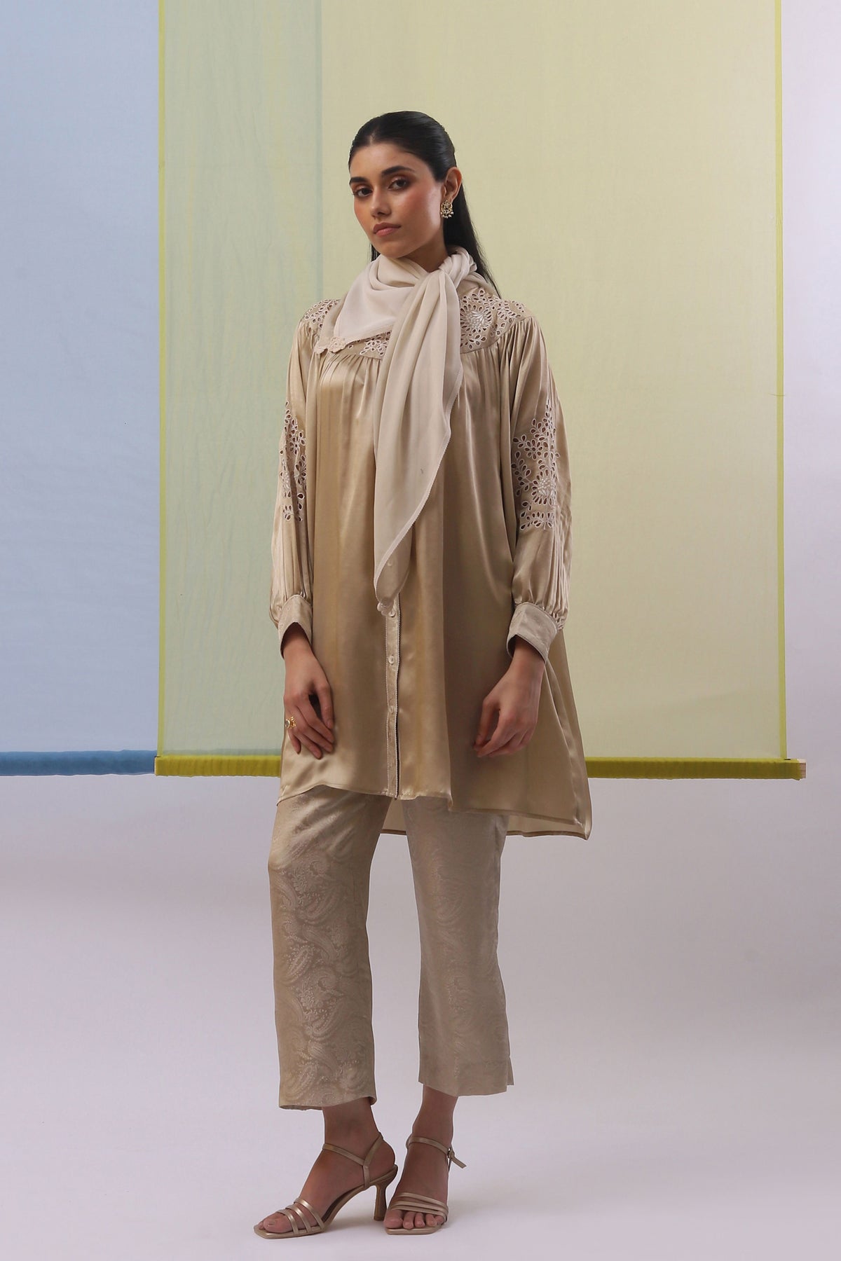 Beige Aafa Co-ordinate Set