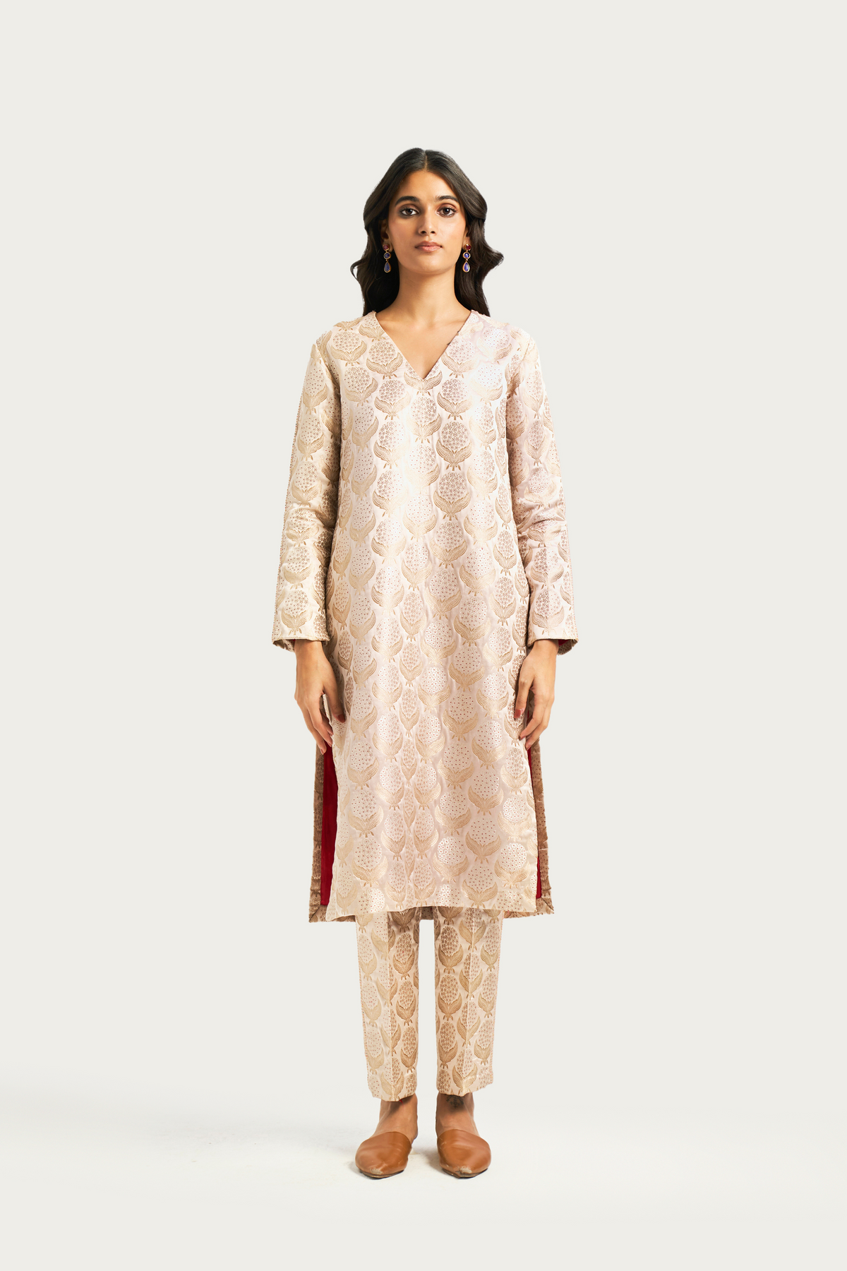 Pale earth  kurta pant set