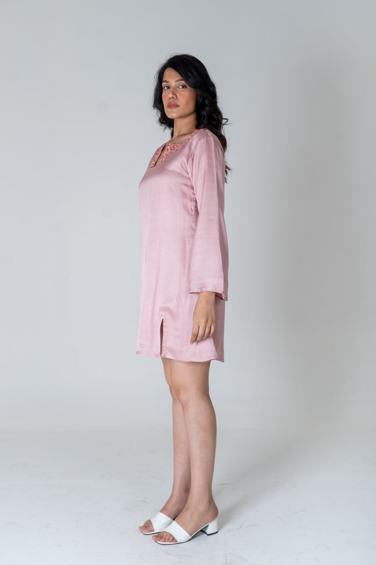 Pink-orange Short Dress