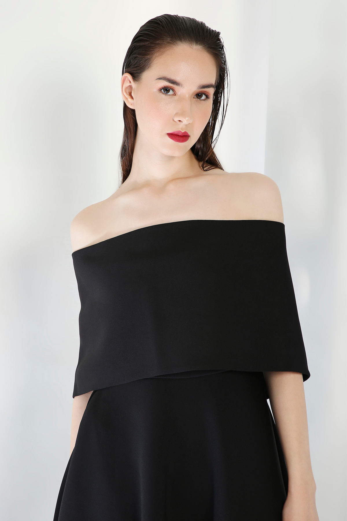 Sunflower Black Embroidery Dress