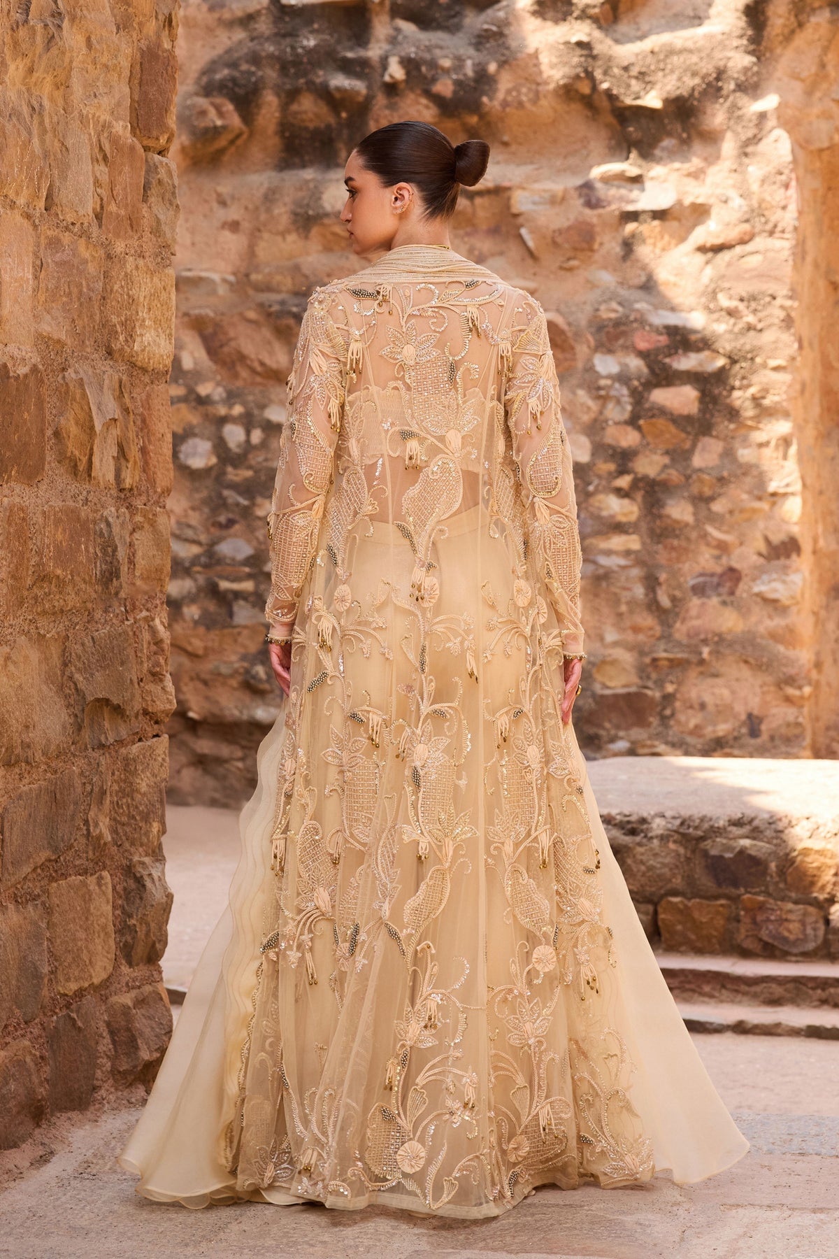 Champagne  Long Jacket Set