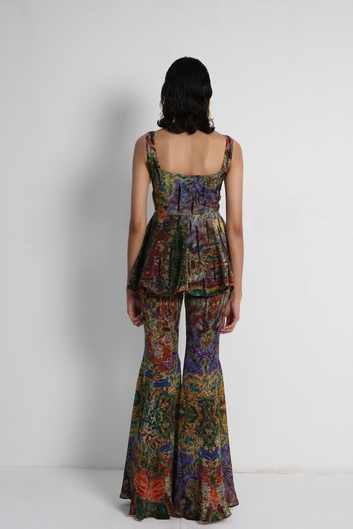 Multicolour Embroidered Sharara Set