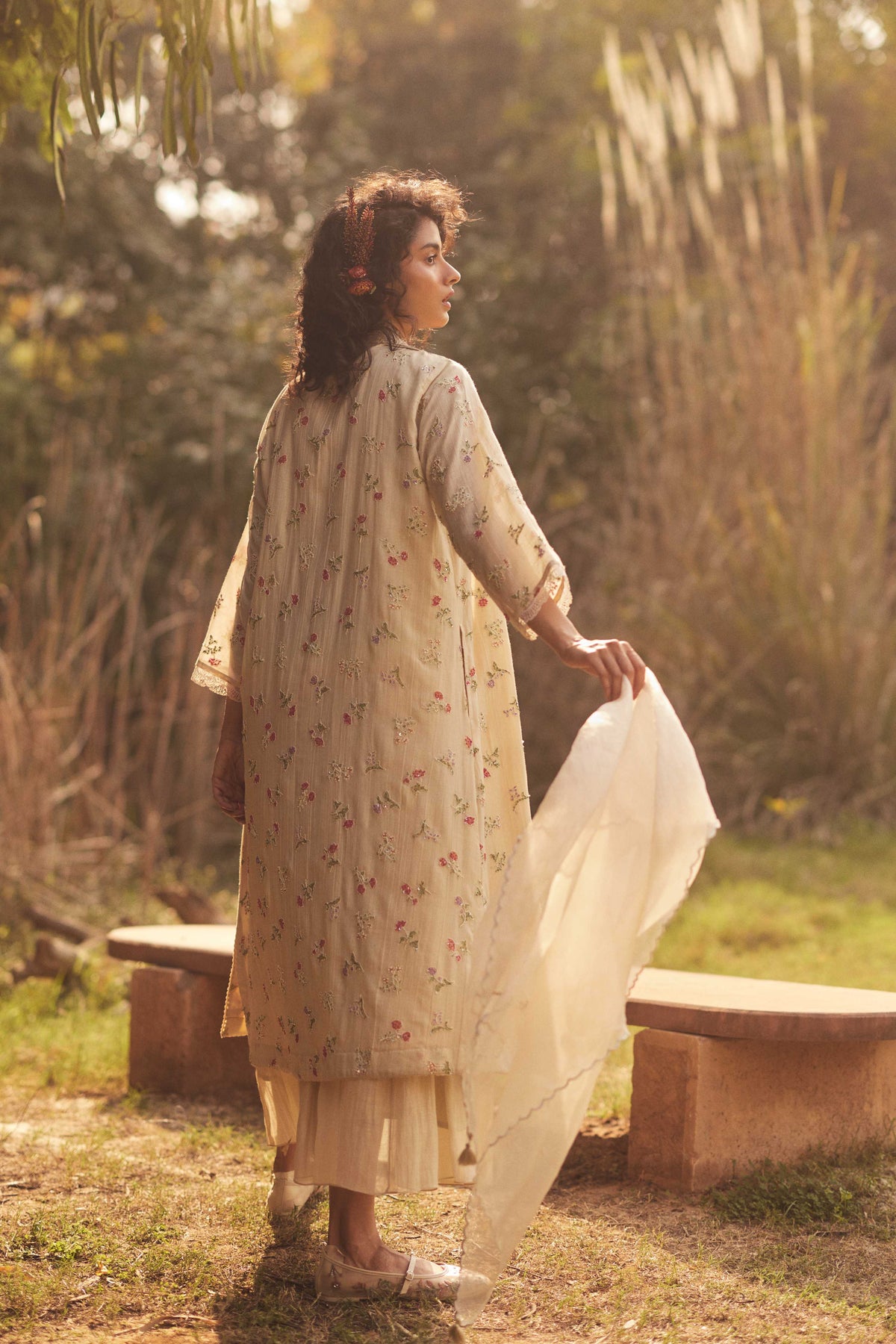 Ivory Breezy Jacket Set