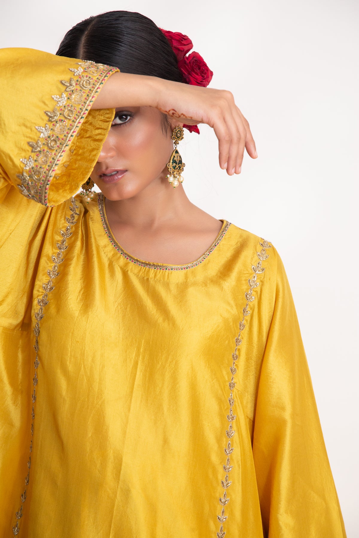 Yellow Kanak Kurta Set