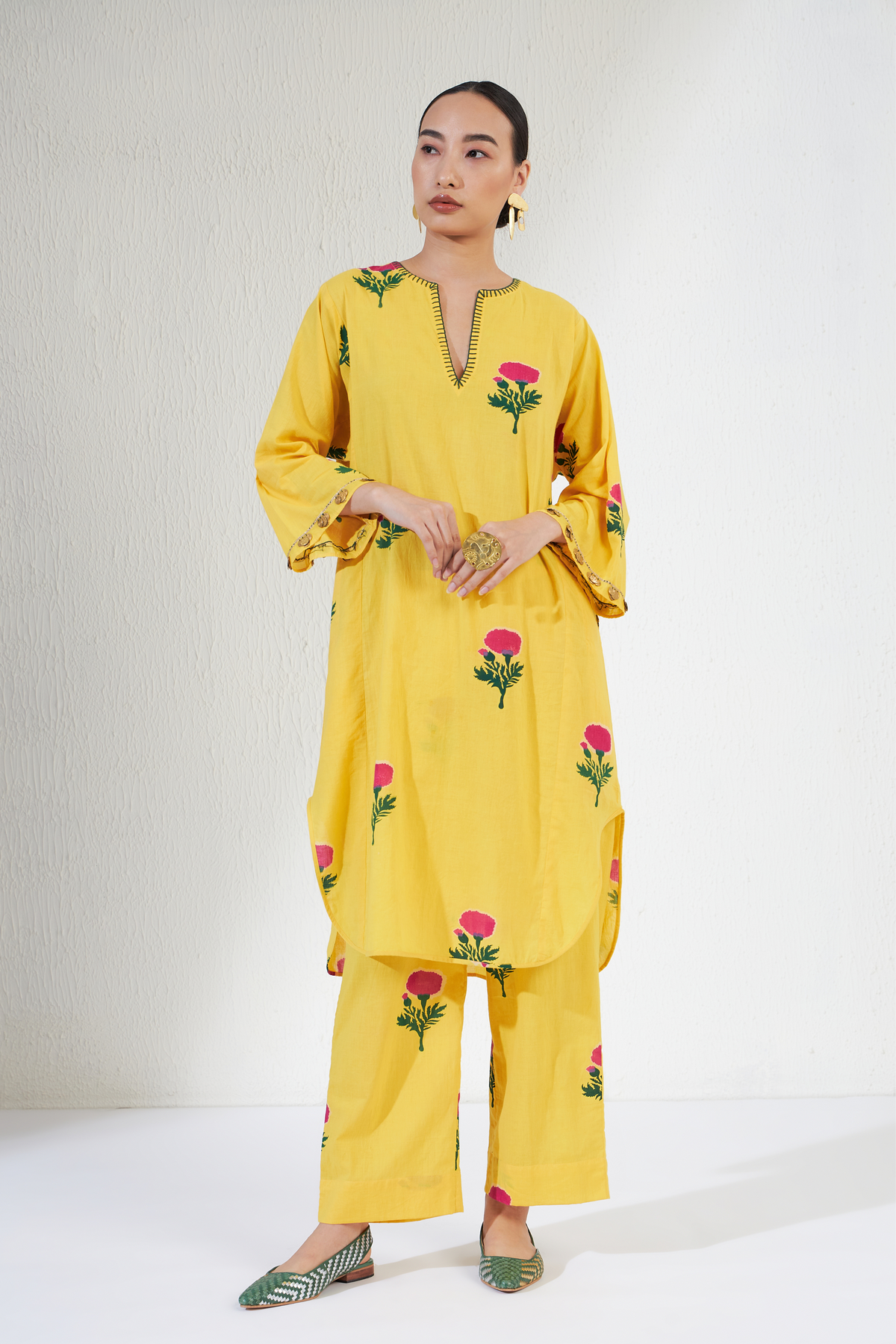 Yellow Gulnaar Kurta Set