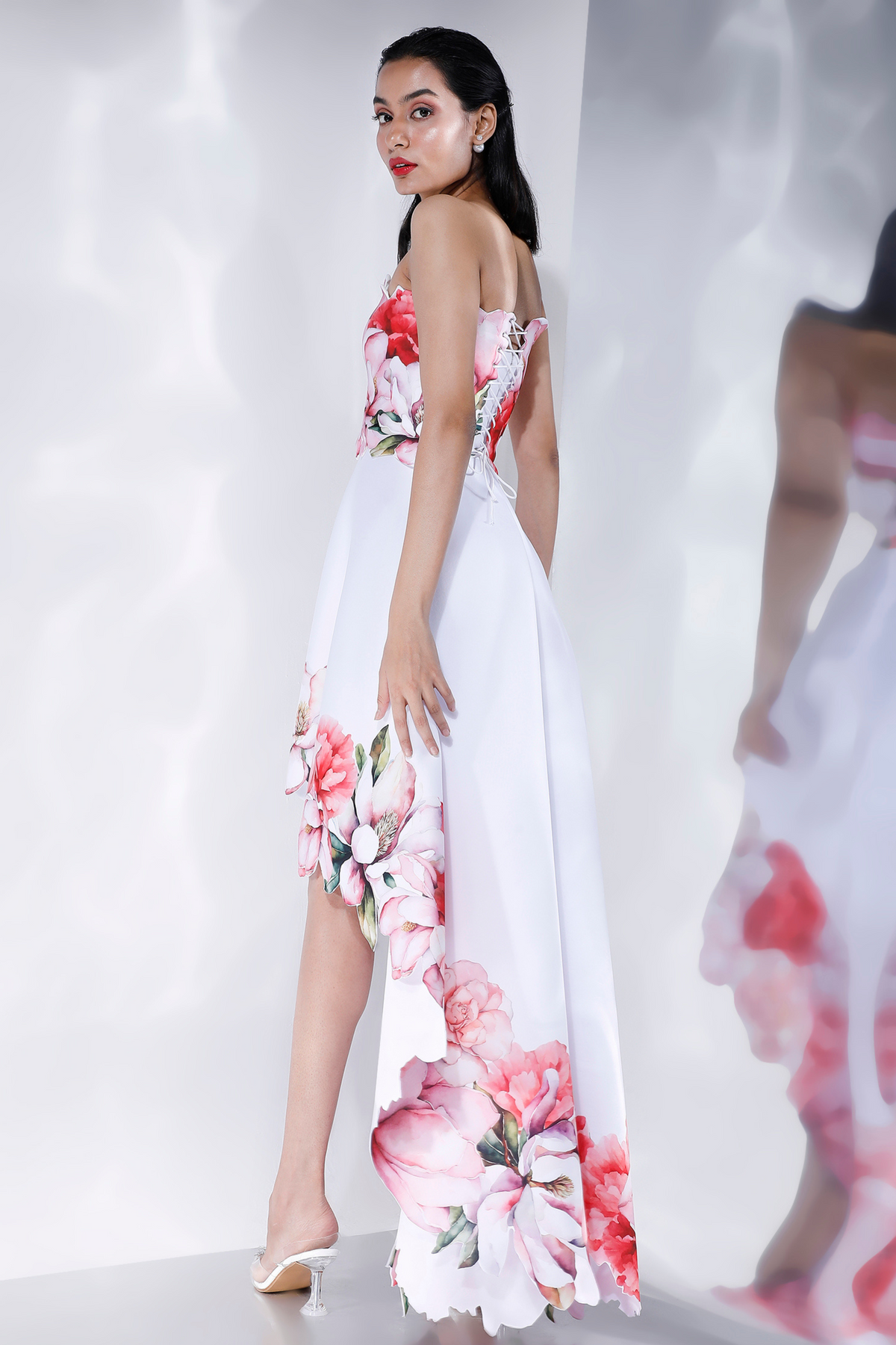 Classic White Printed Dress
