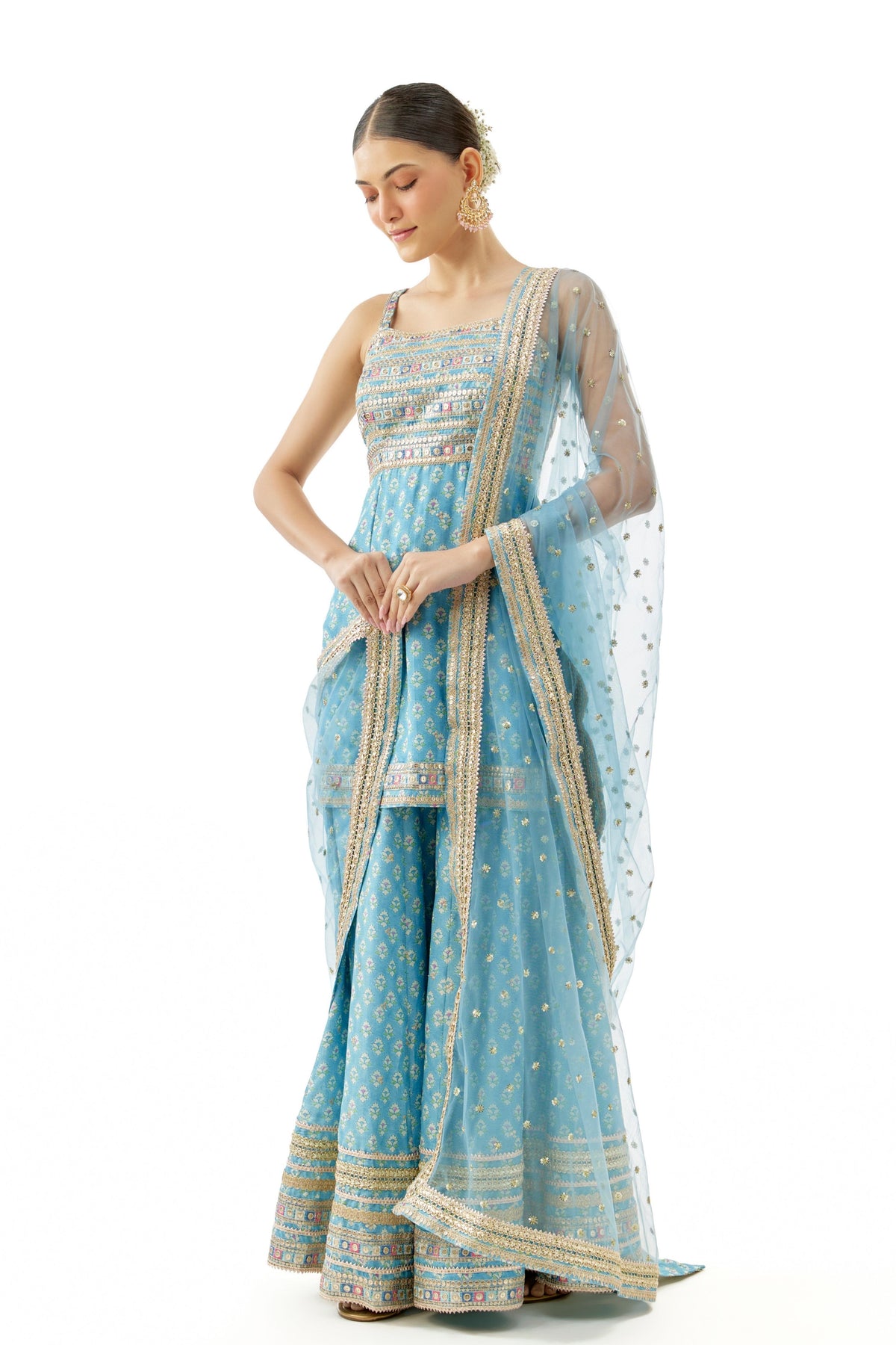 Blue Nitya Sharara Set