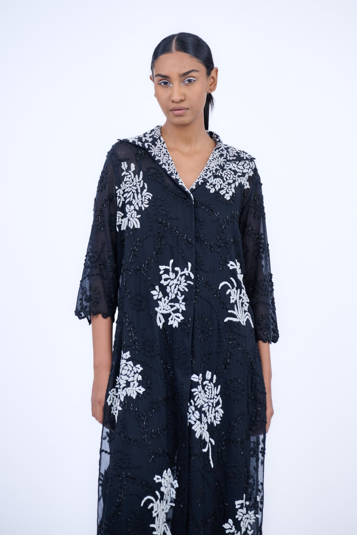 Black Handloom Cotton Shirt