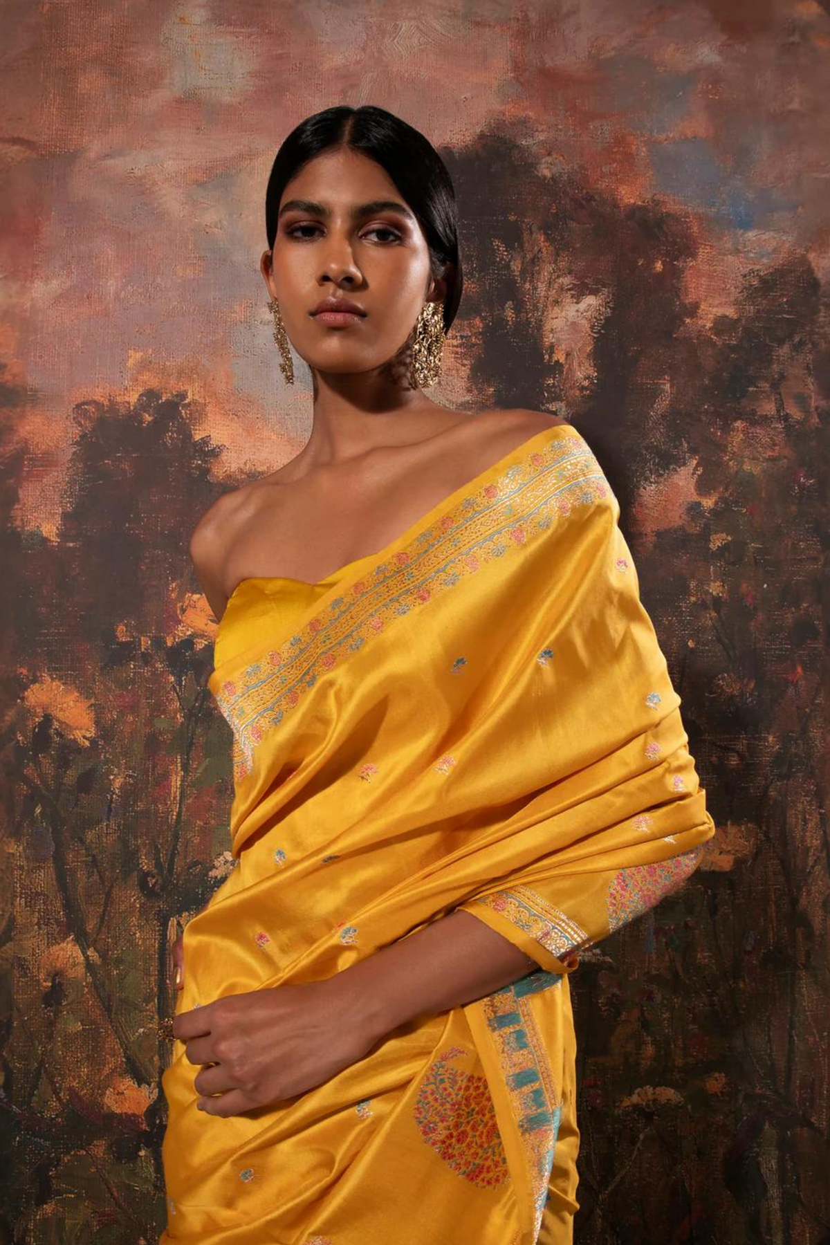 Handwoven Yellow Silk Saree