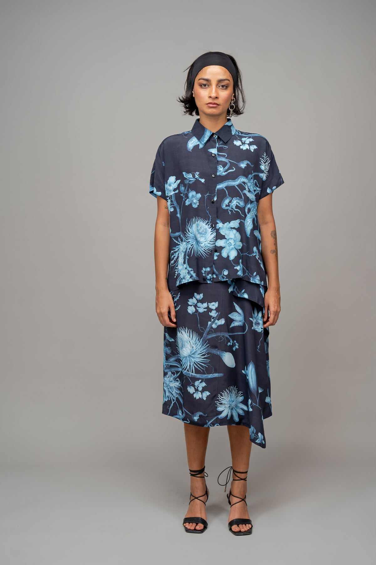 Garden Print Wrap Skirt