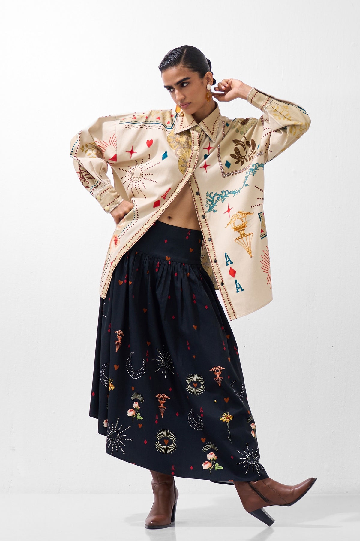 Xena Over Postcards Petals Shirt