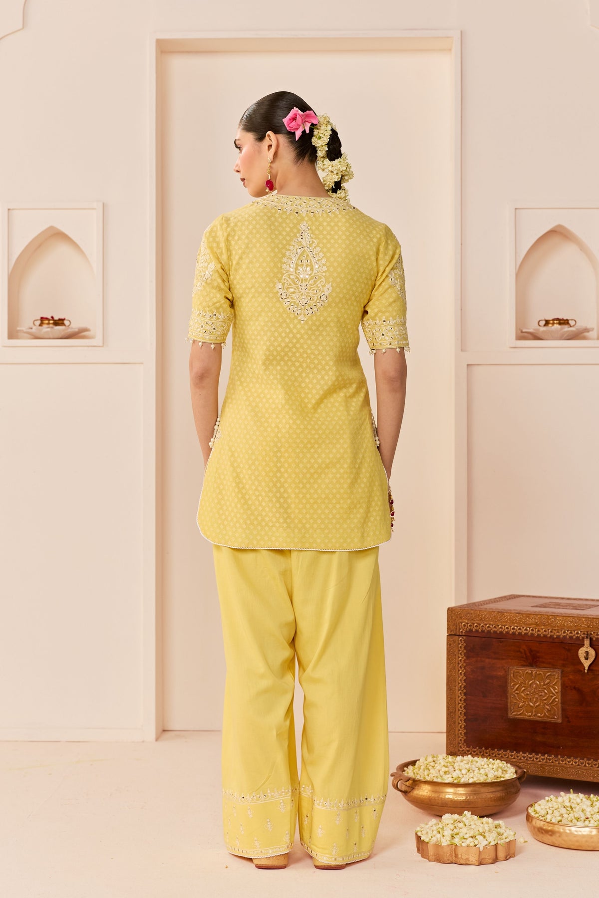 Anaisha Lemon Yellow Short Kurta Set