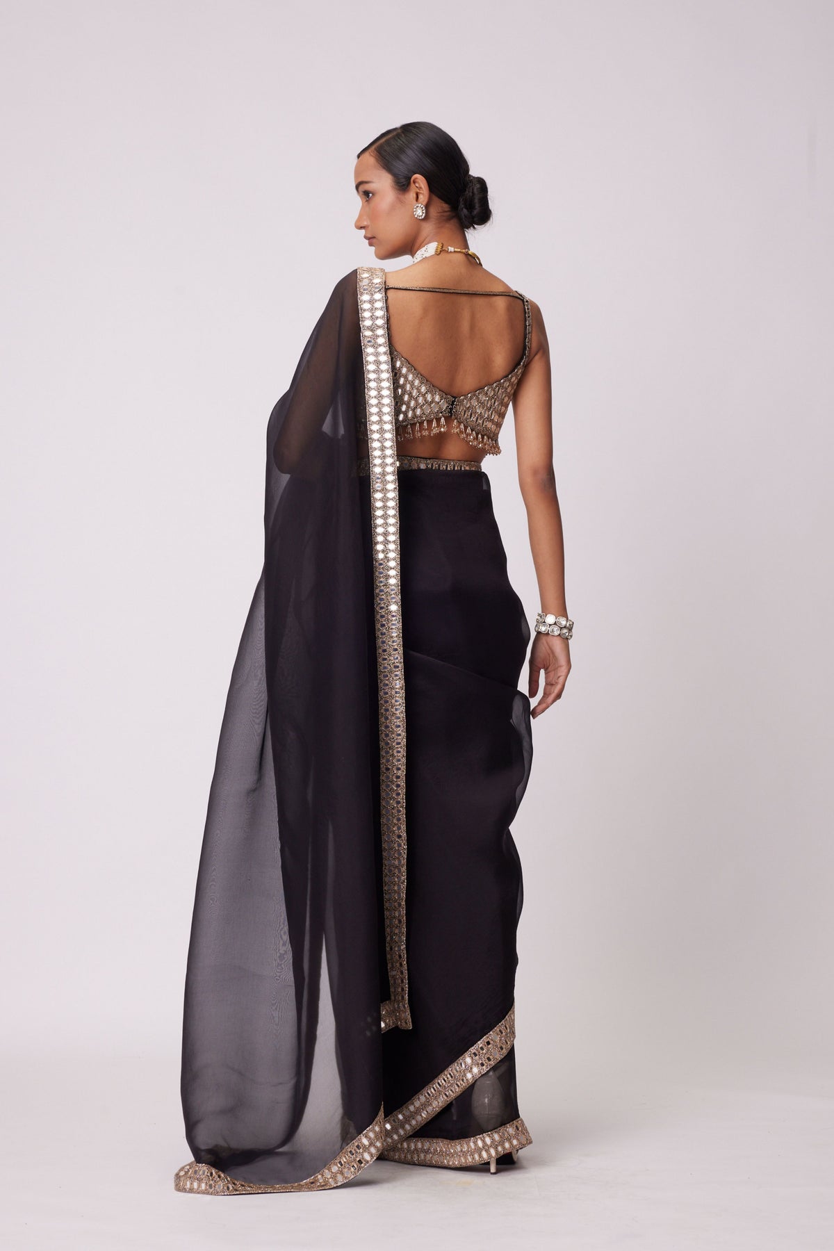 Black Saree Set