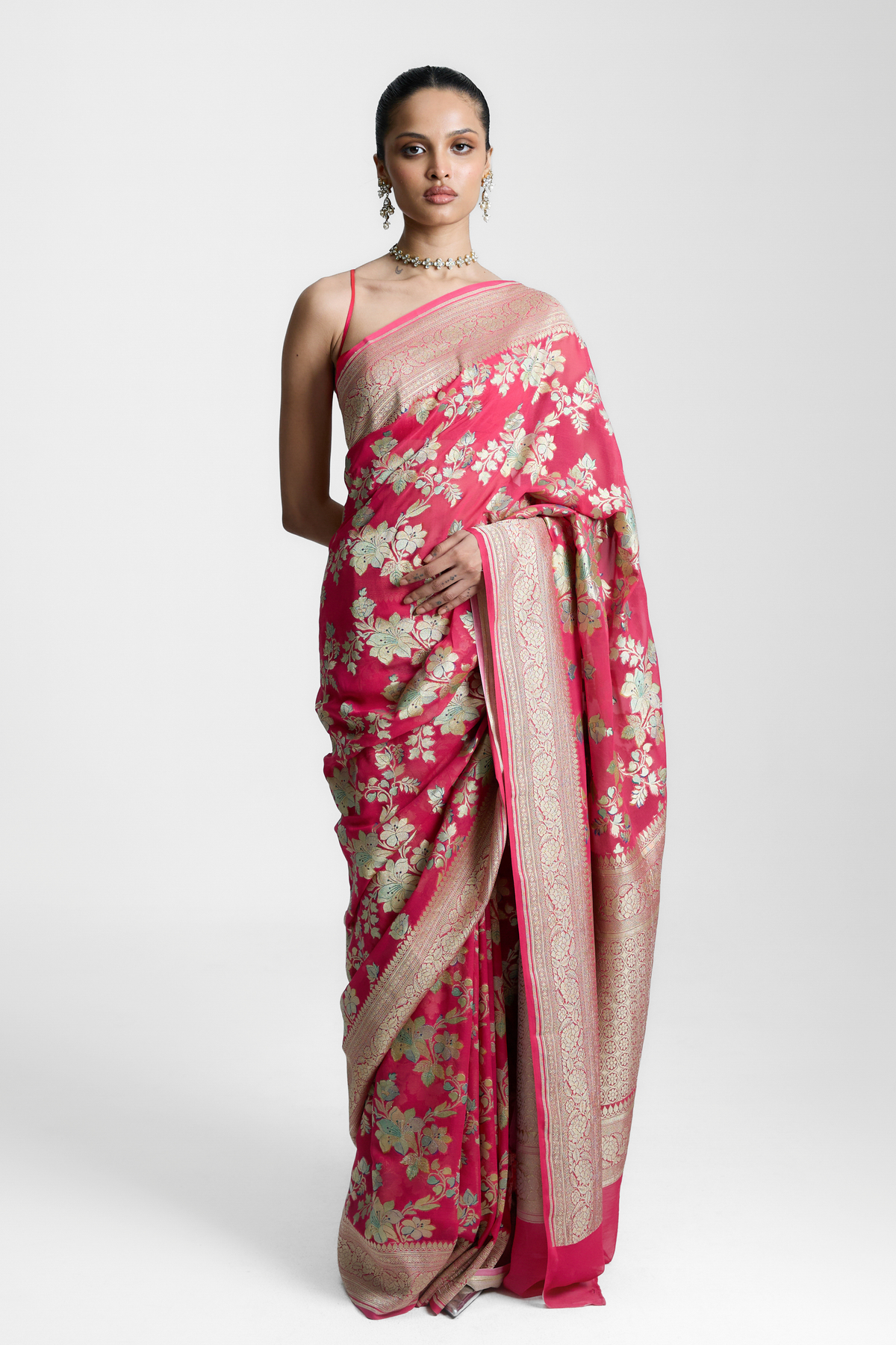 The Pink Sunset Saree