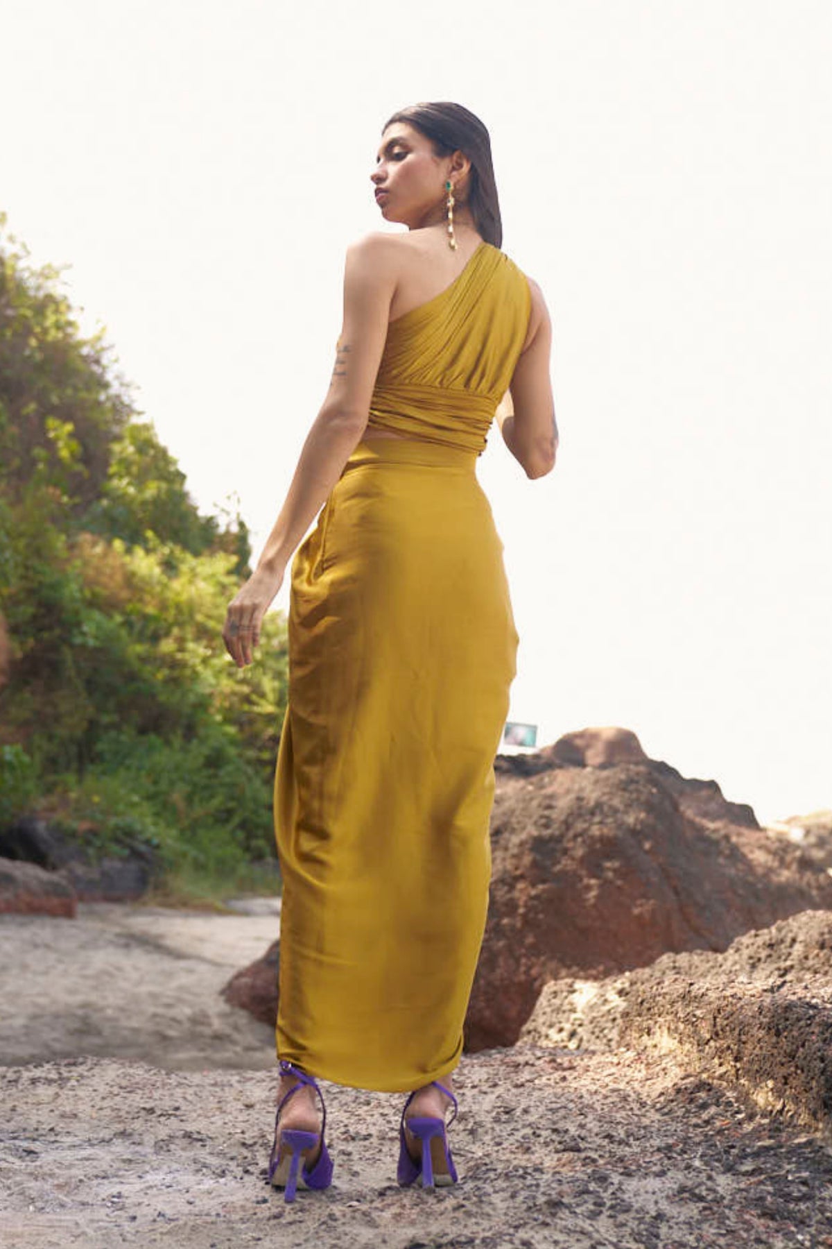 Draped Cowl Skirt