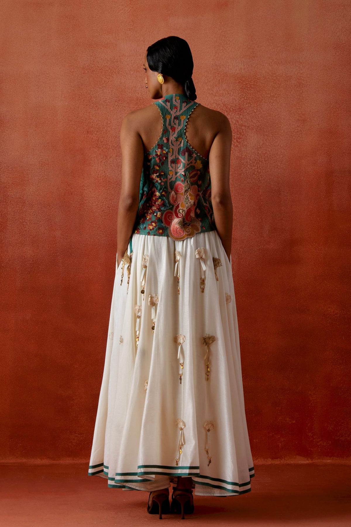 3d Floral Skirt Ensemble