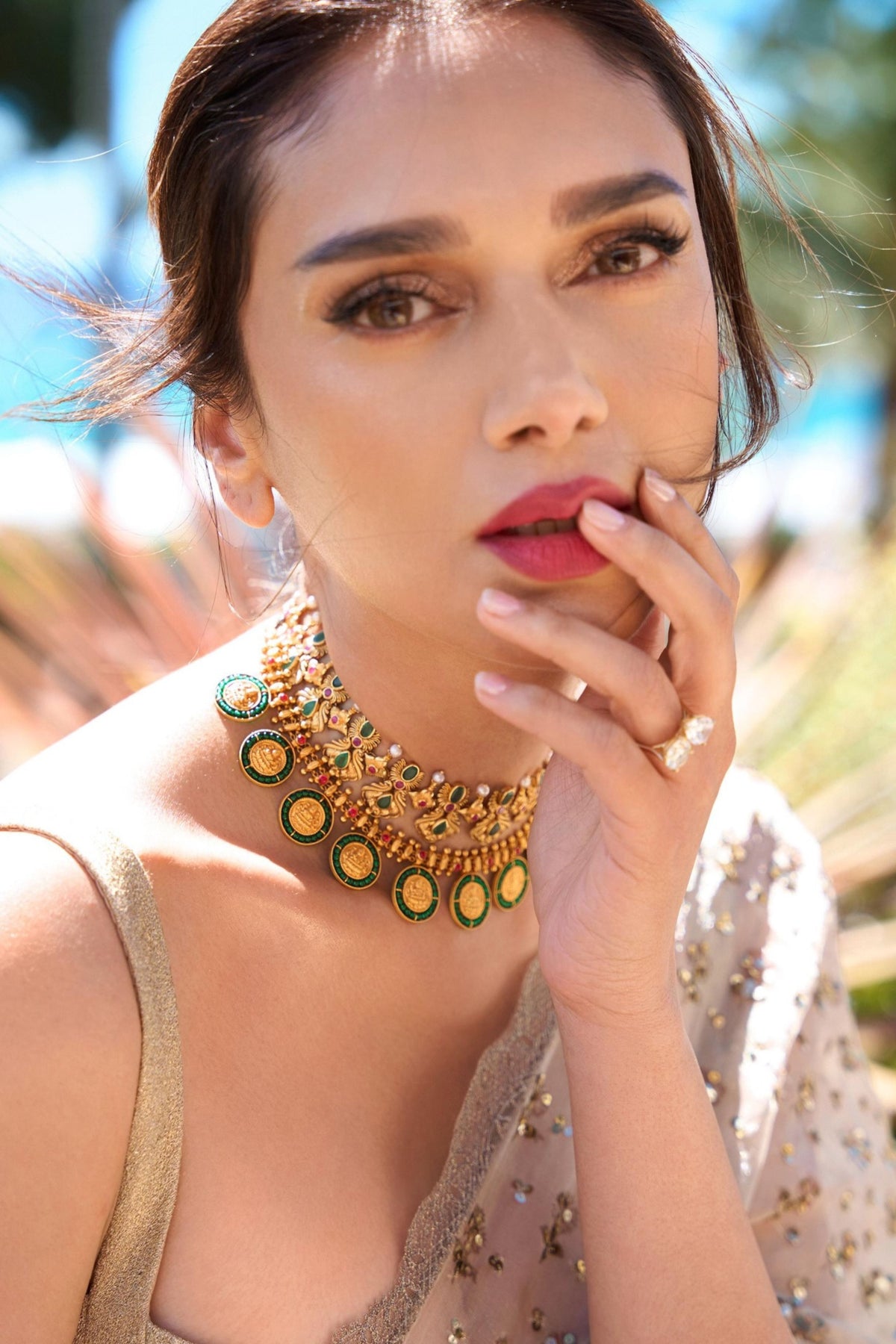 Aditi Rao in Jade by Monica And Karishma