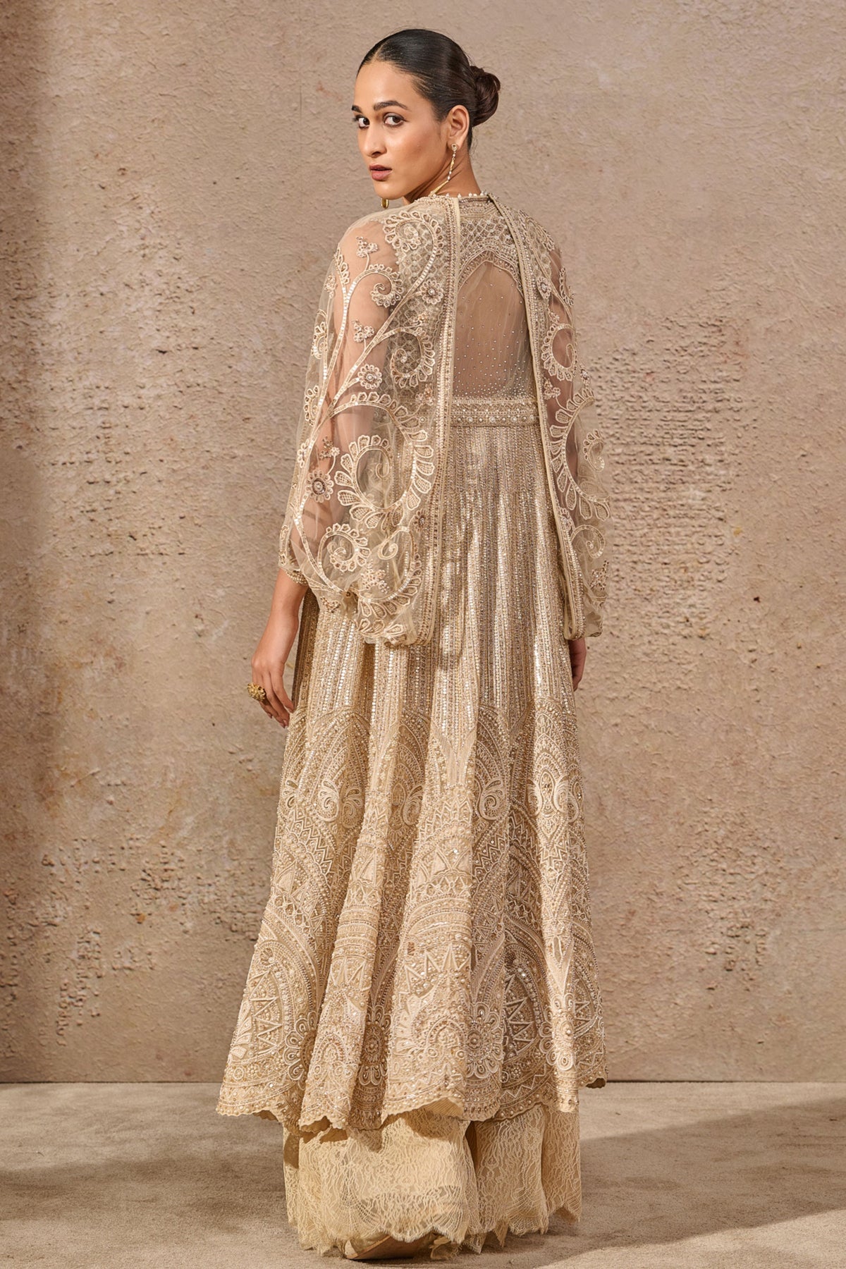 Ivory Embroidered Jacket Set