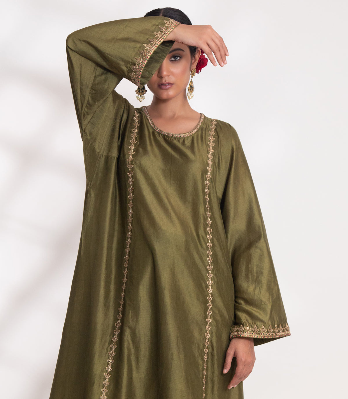 Henna Green Aavya Kurta Set