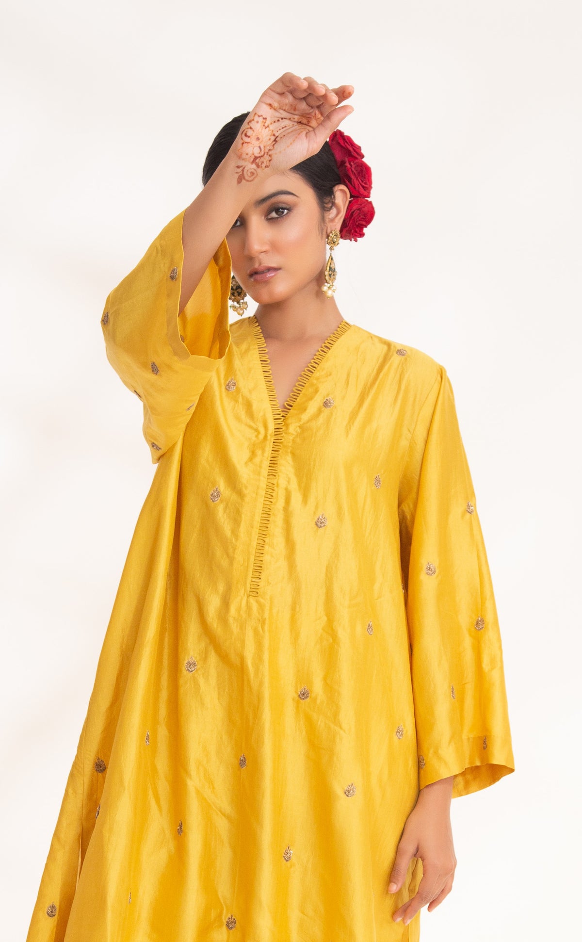 Yellow Ojal Tunic Set