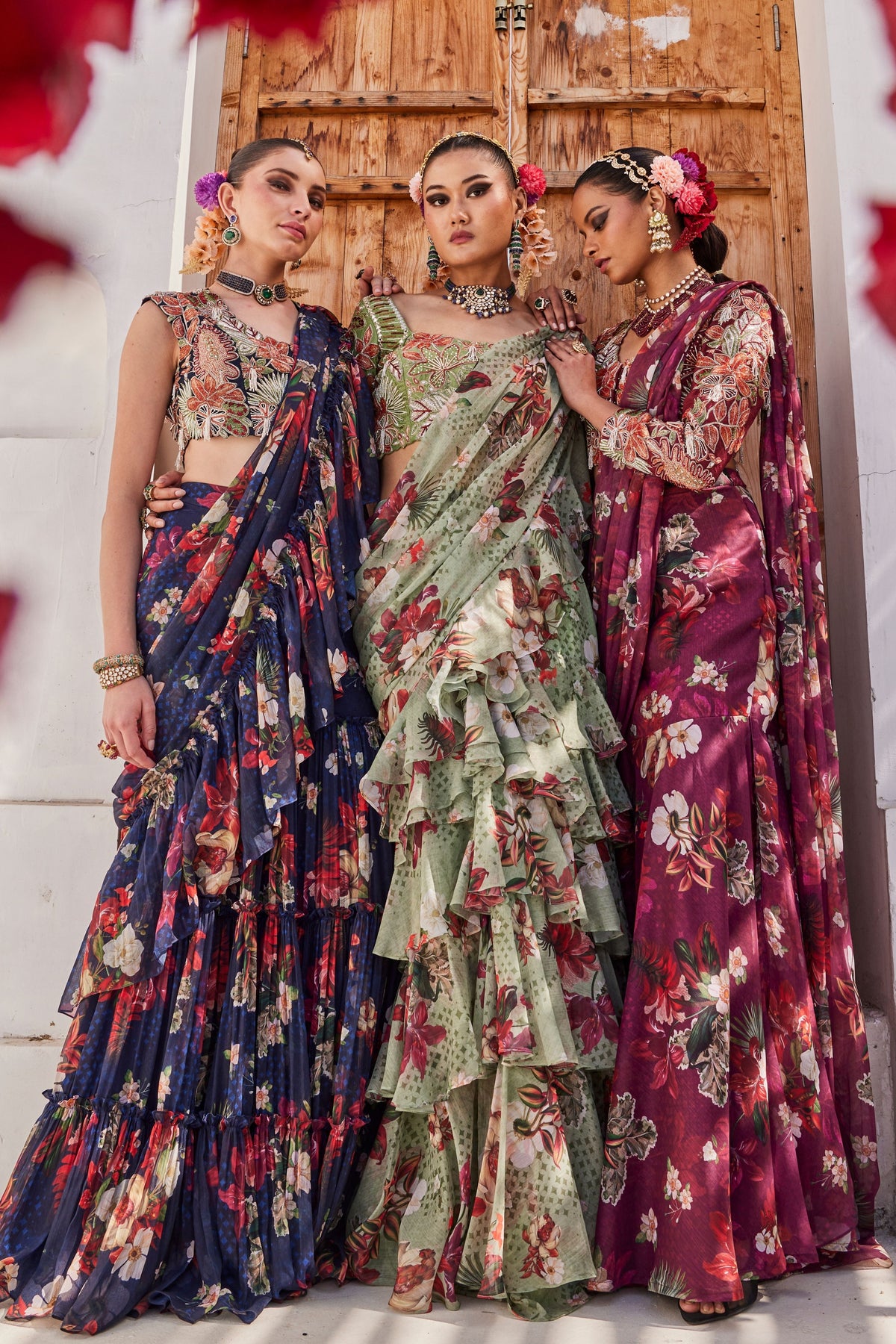 Zeenat Draped Saree Set