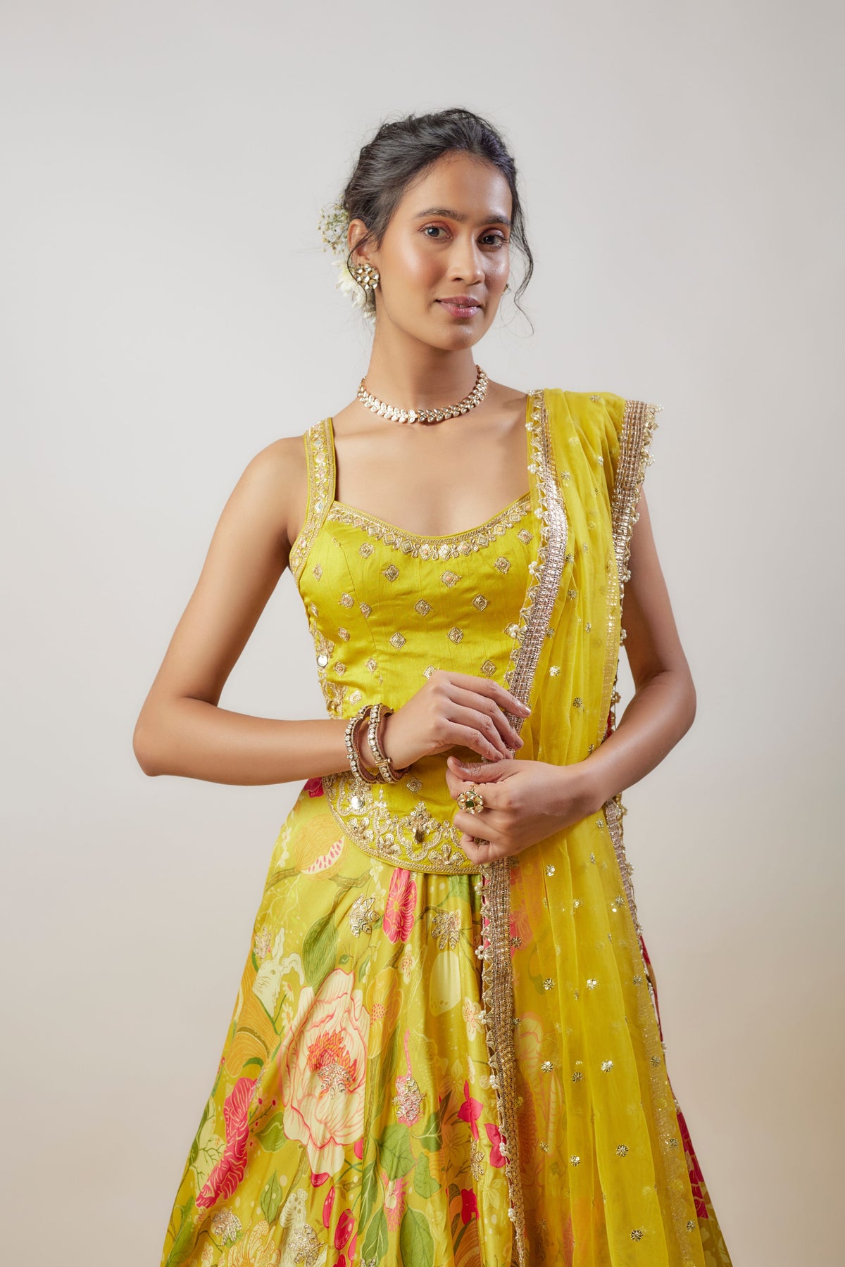 Shaila Yellow Lehenga Set