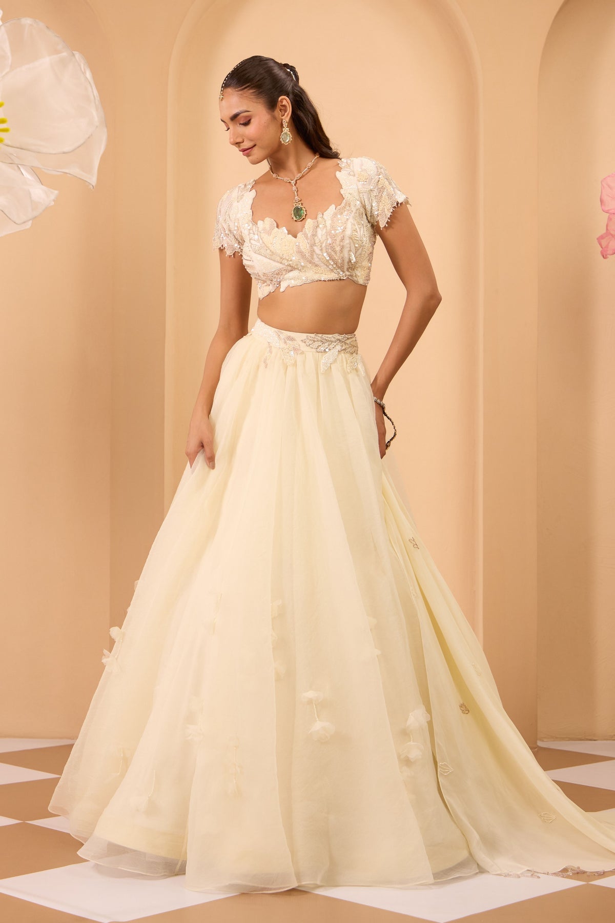 Orgnaza Lehenga Set