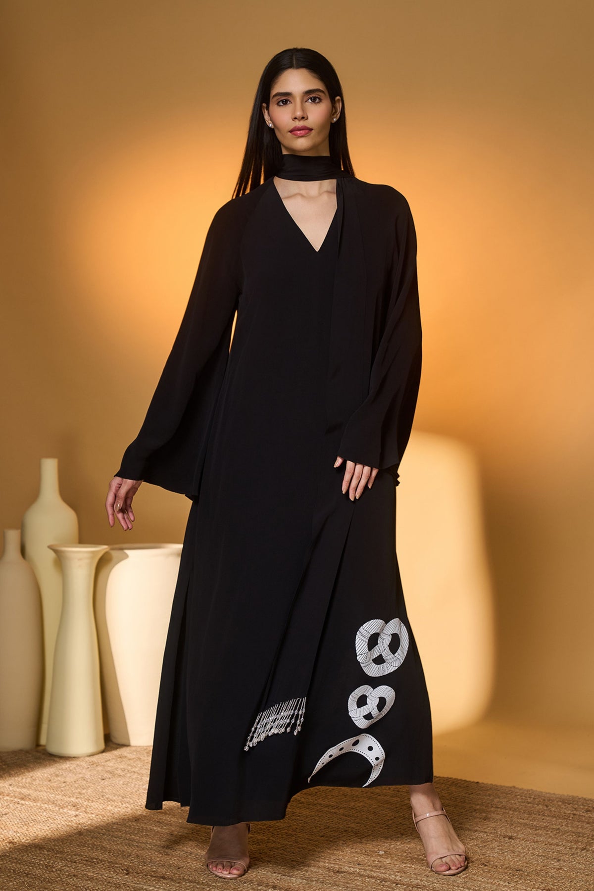Black Midnight Snack Kaftan