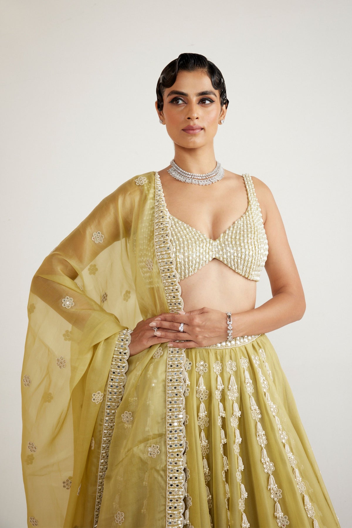 Fern Green Chandelier Lehenga Set