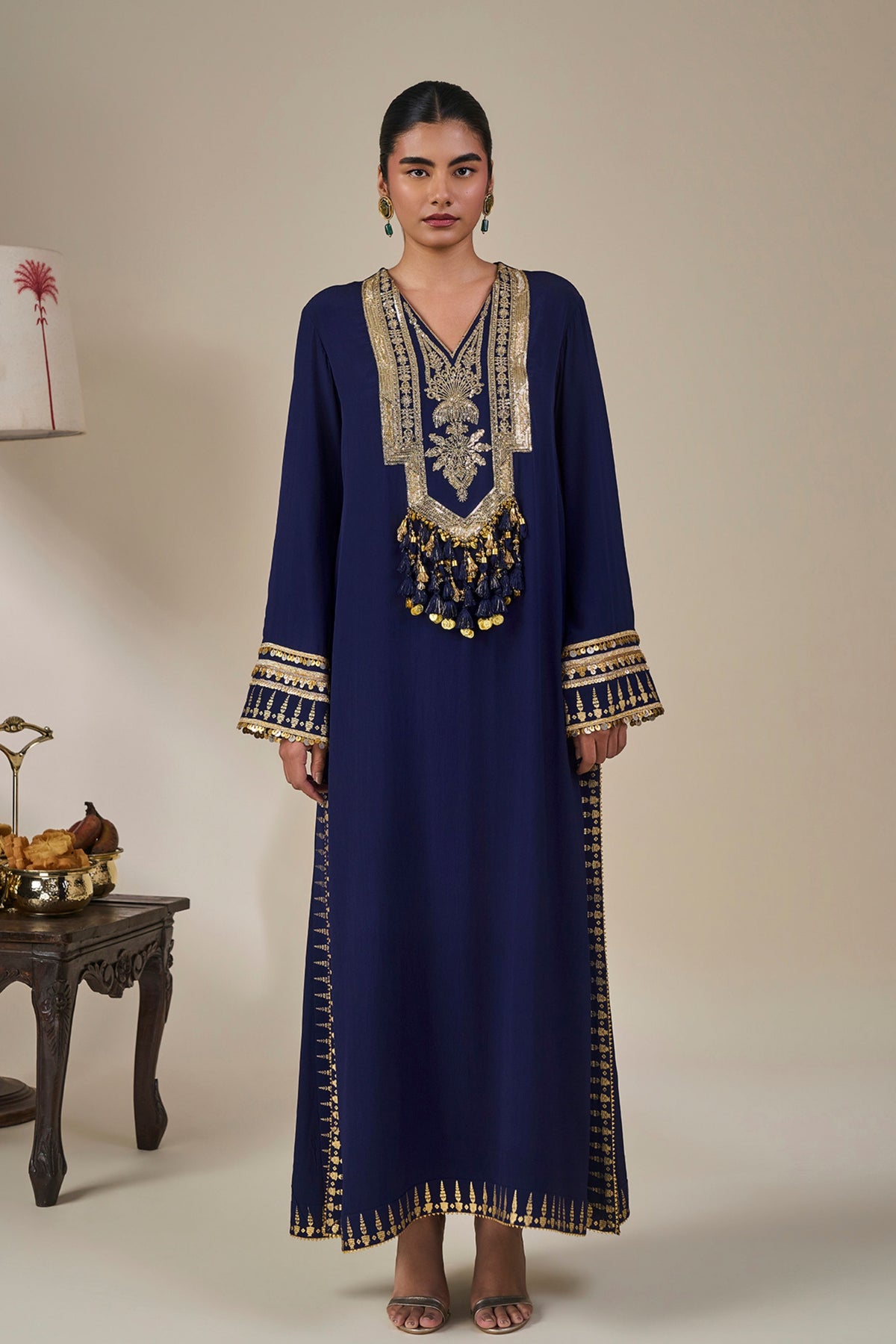 Sapphire Tidal Bloom Kaftan