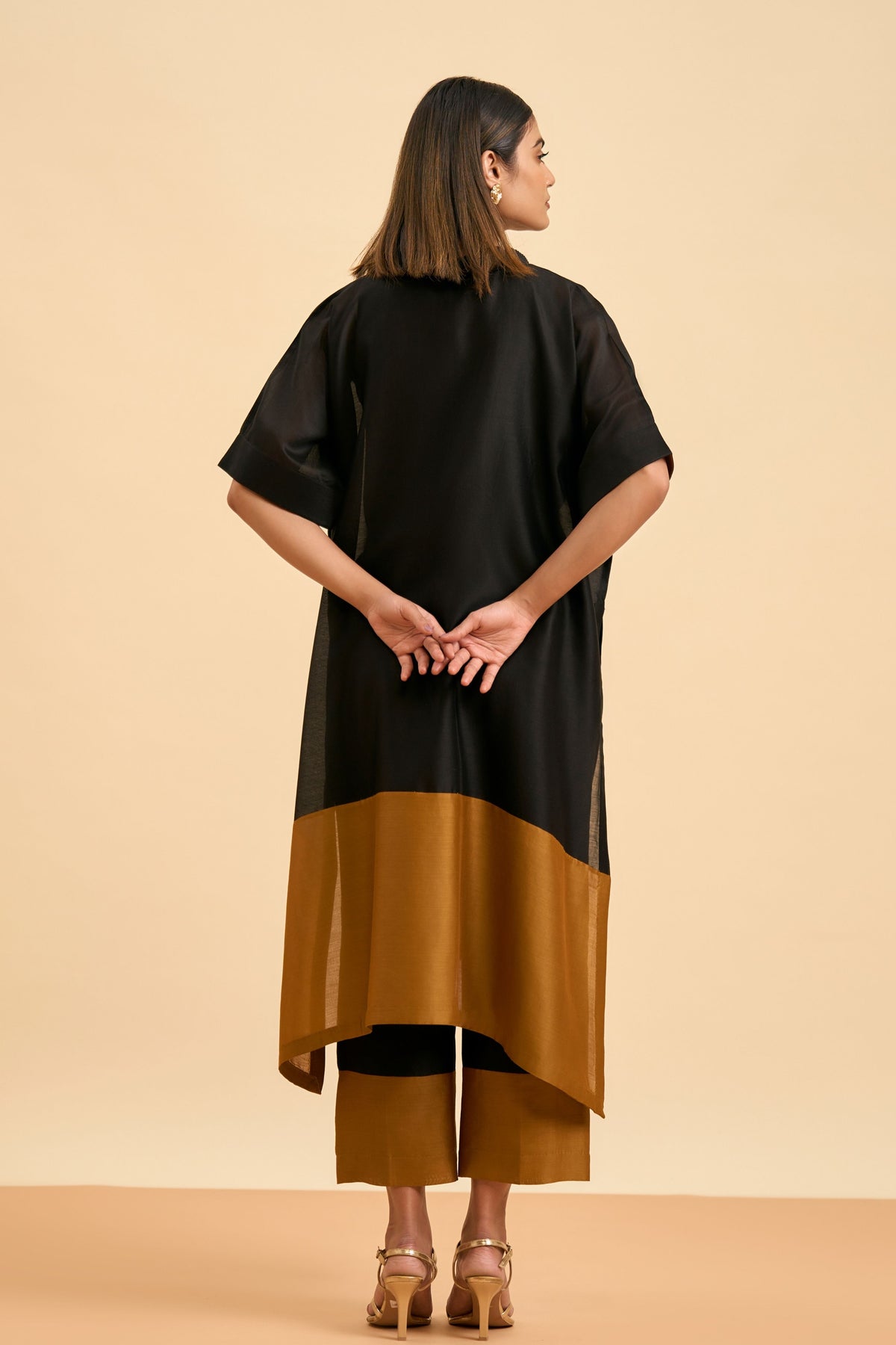 Black Gold Fusion Kaftan Set