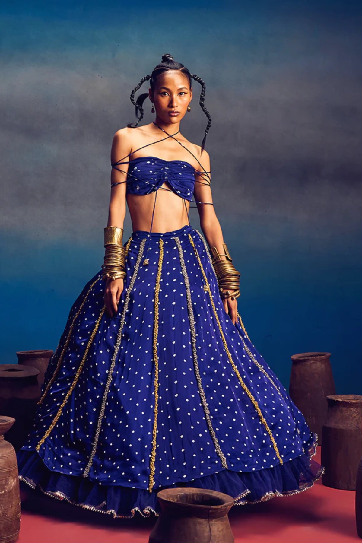 Aparna Blue Lehenga Set