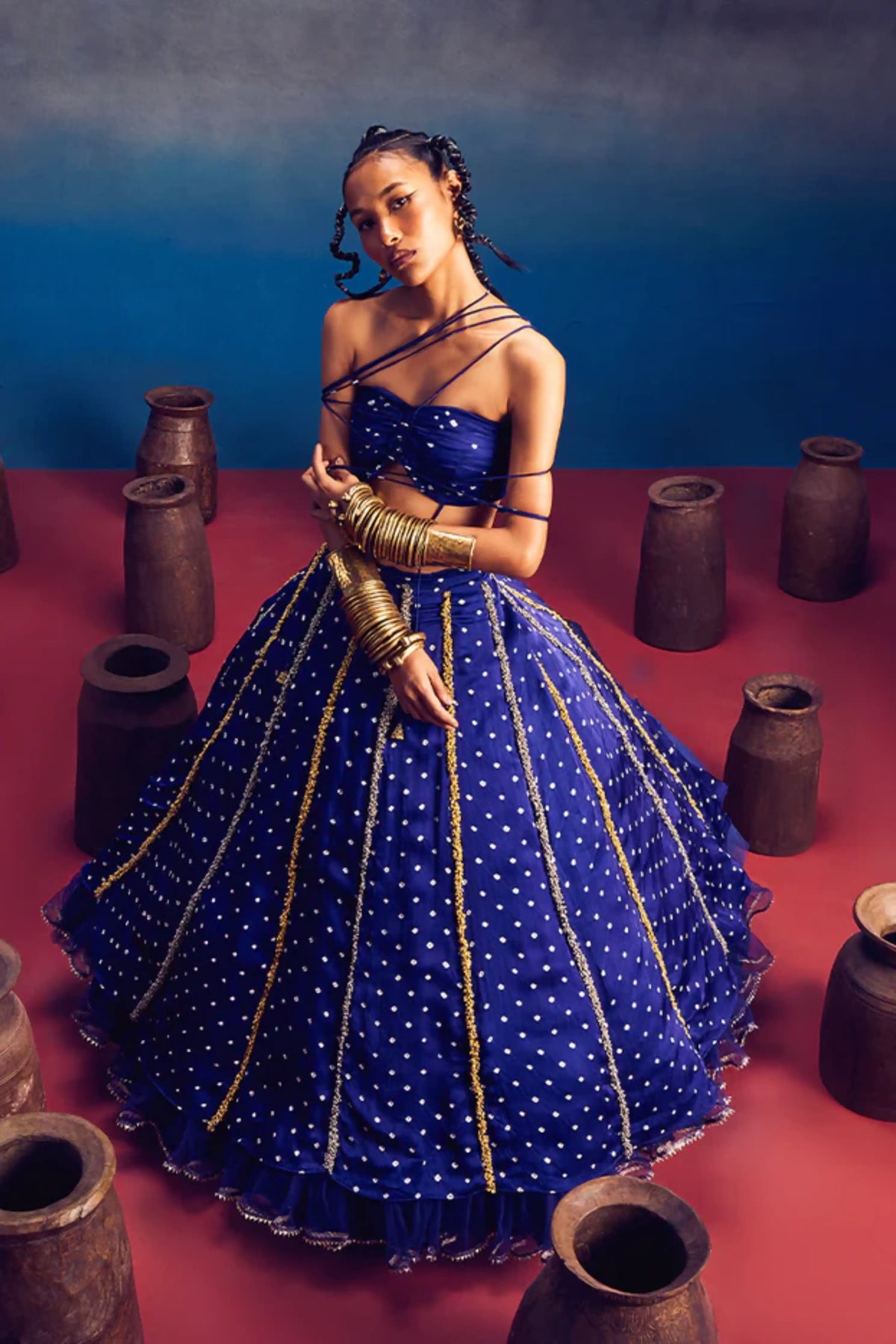 Aparna Blue Lehenga Set