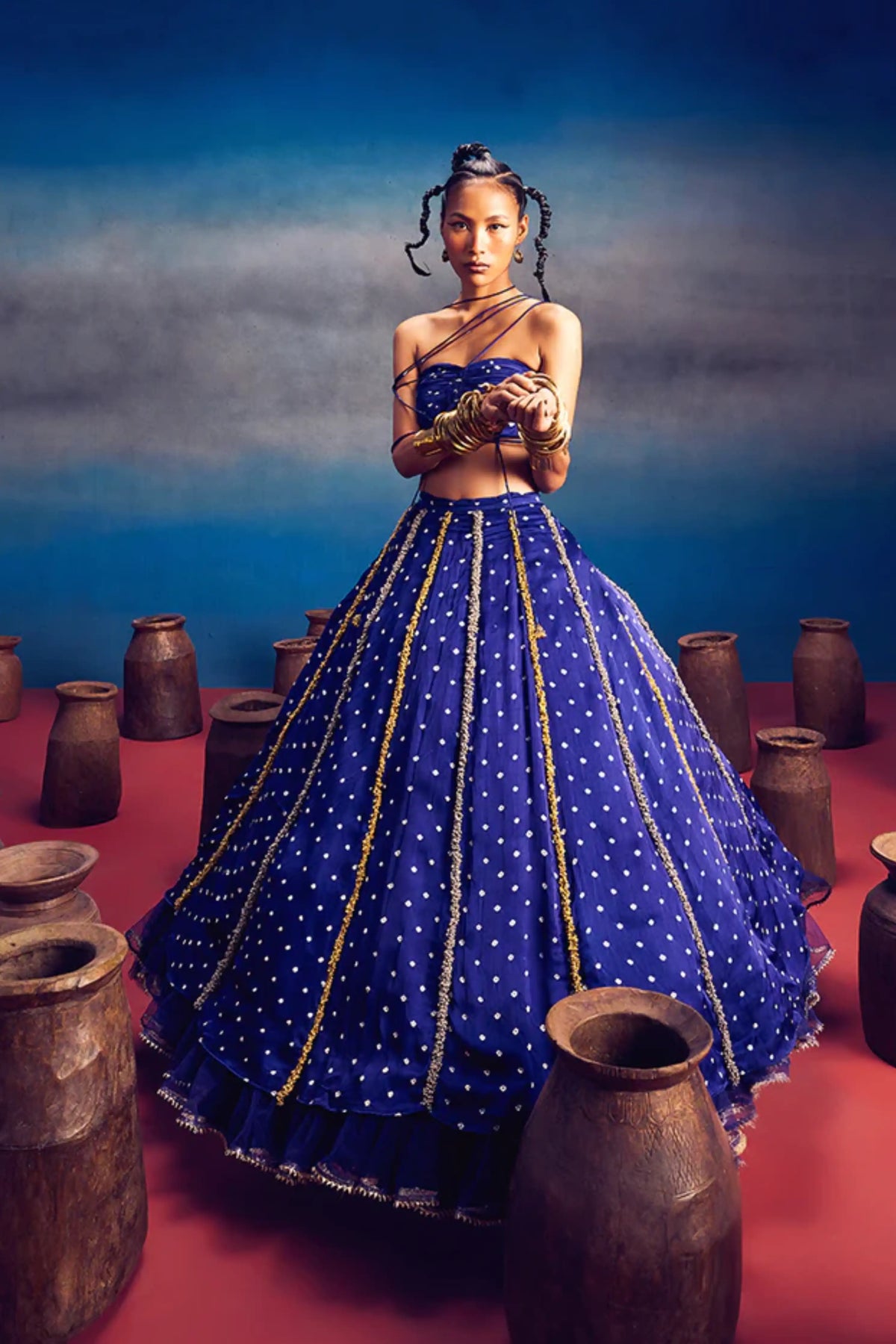 Aparna Blue Lehenga Set