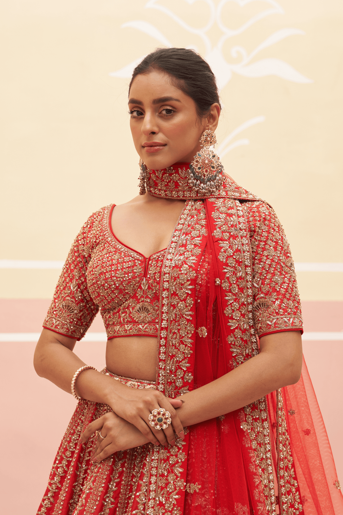 Raw Silk Lehenga Set