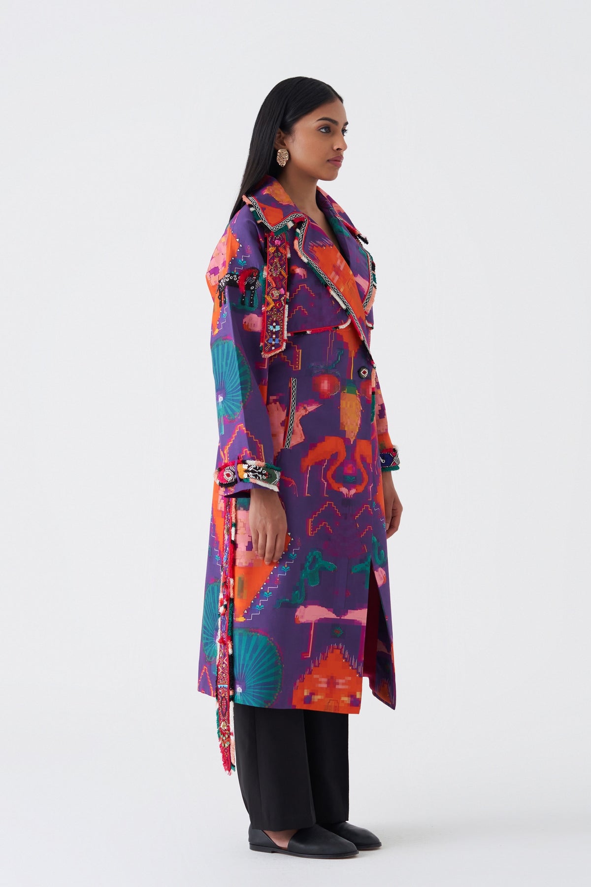 Oaxaca Morado Structured Long Trench
