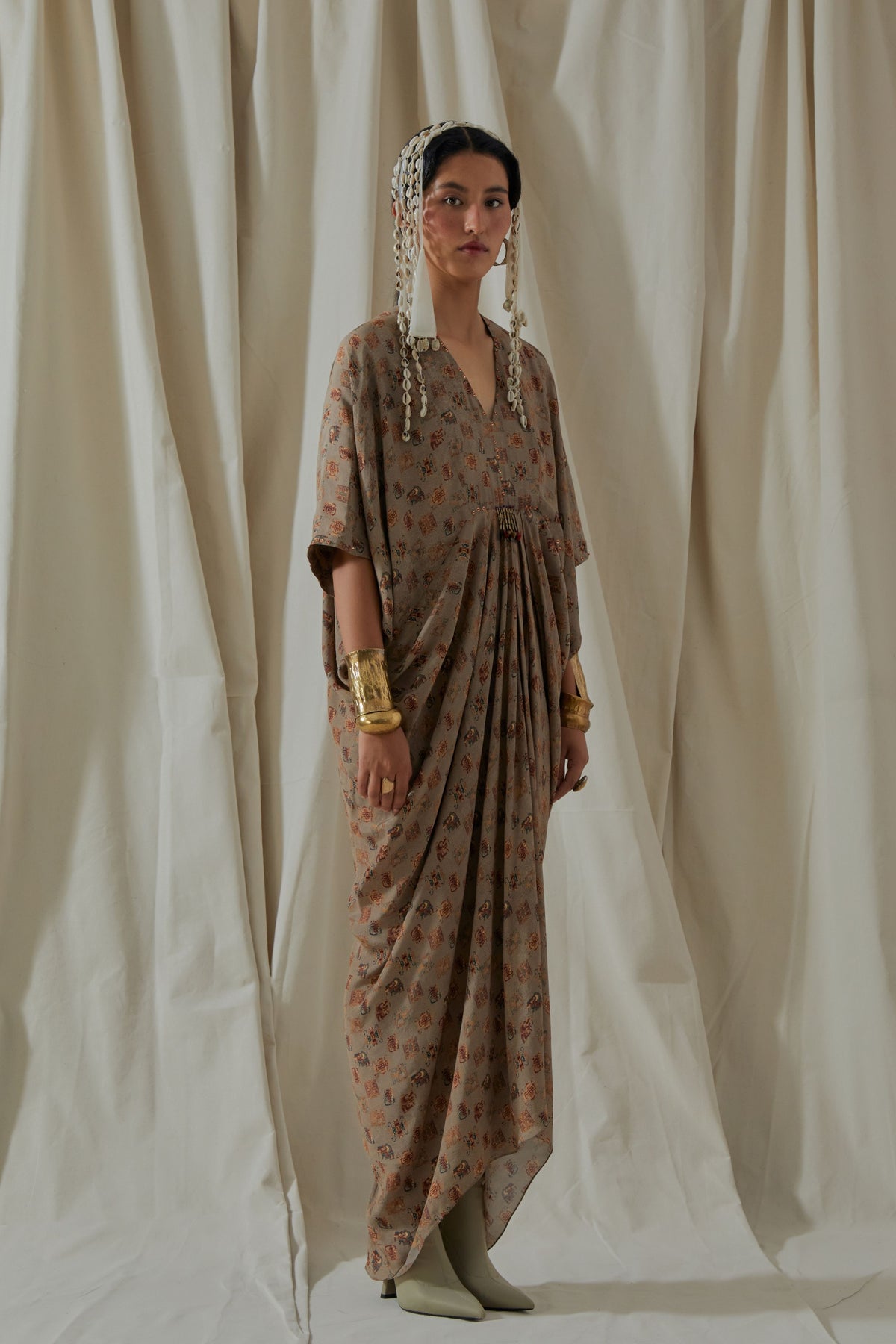 Zia Ecru Trapeze Kaftan