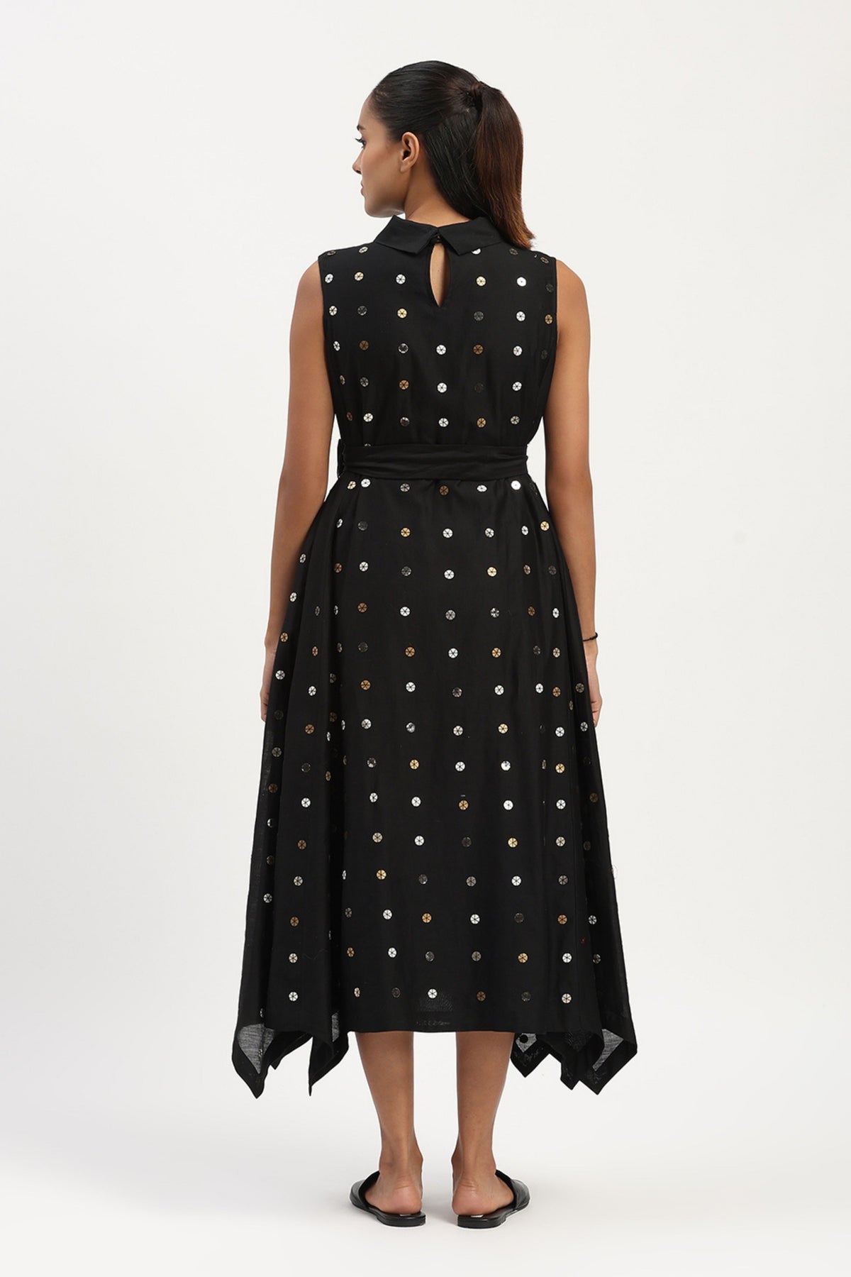 Sequin Dot Long Dress