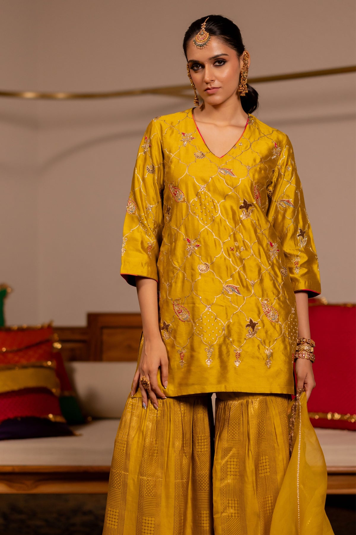 Dhanu Mustard Kurta Set