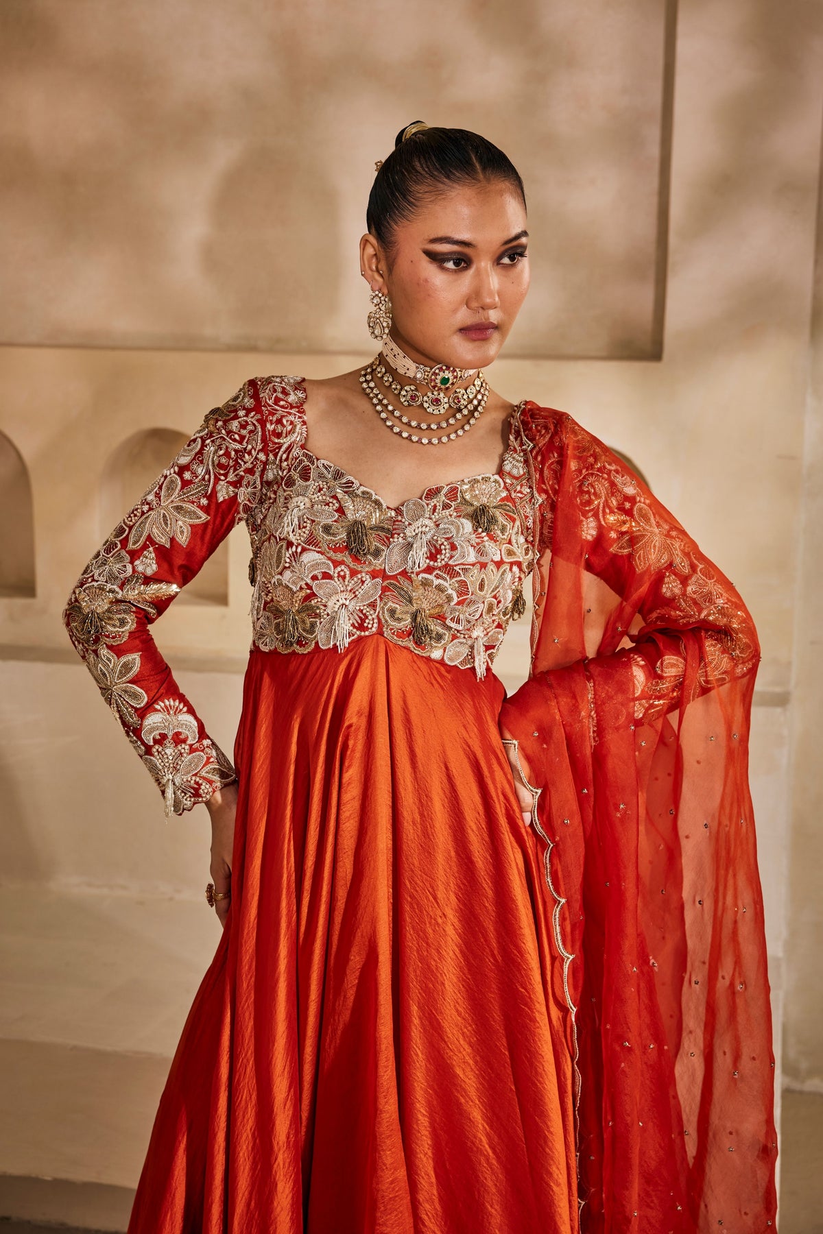 Kesari Anarkali Set